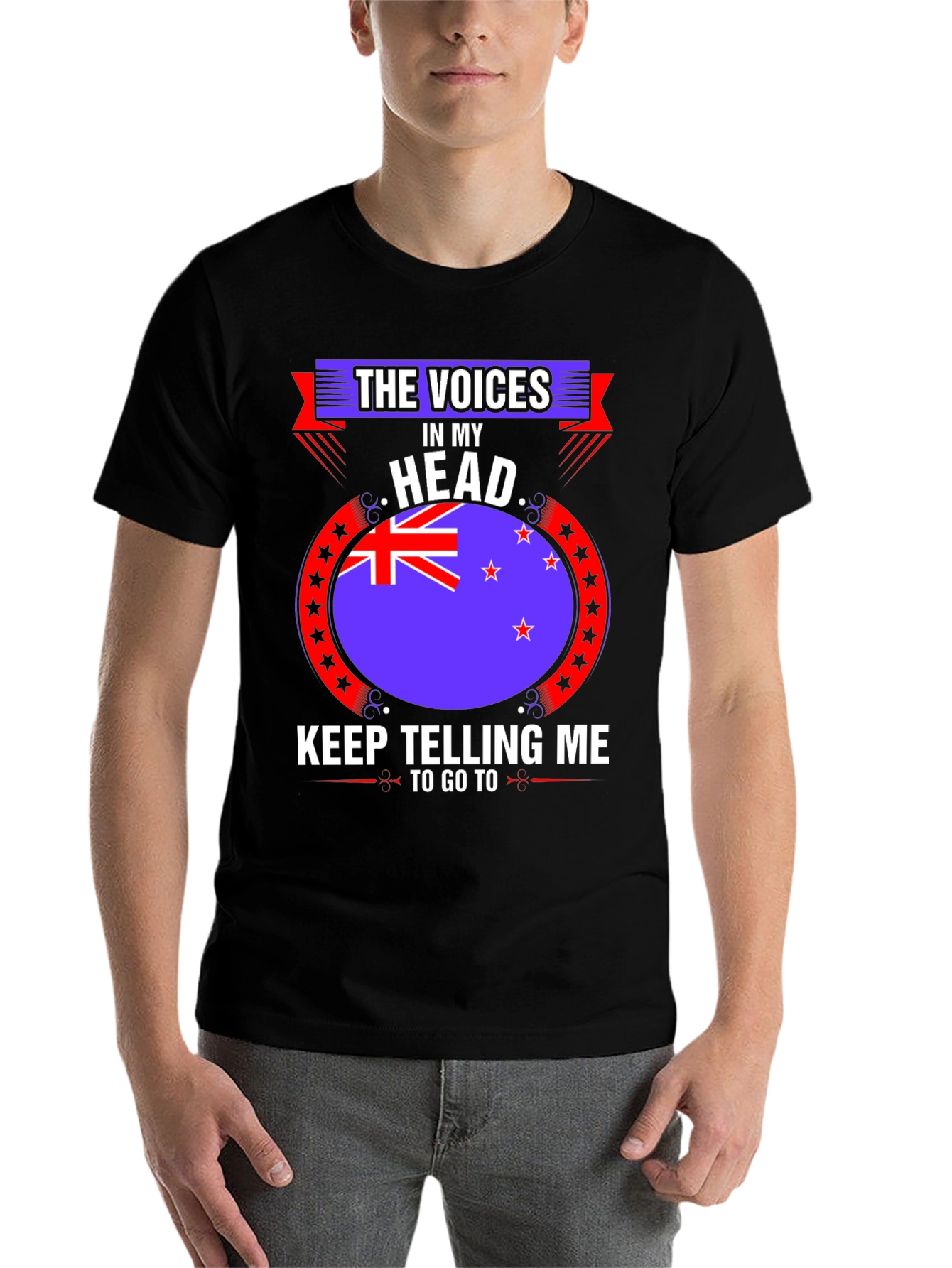 Black Voices In My Head T-Shirt - New Zealand view 7