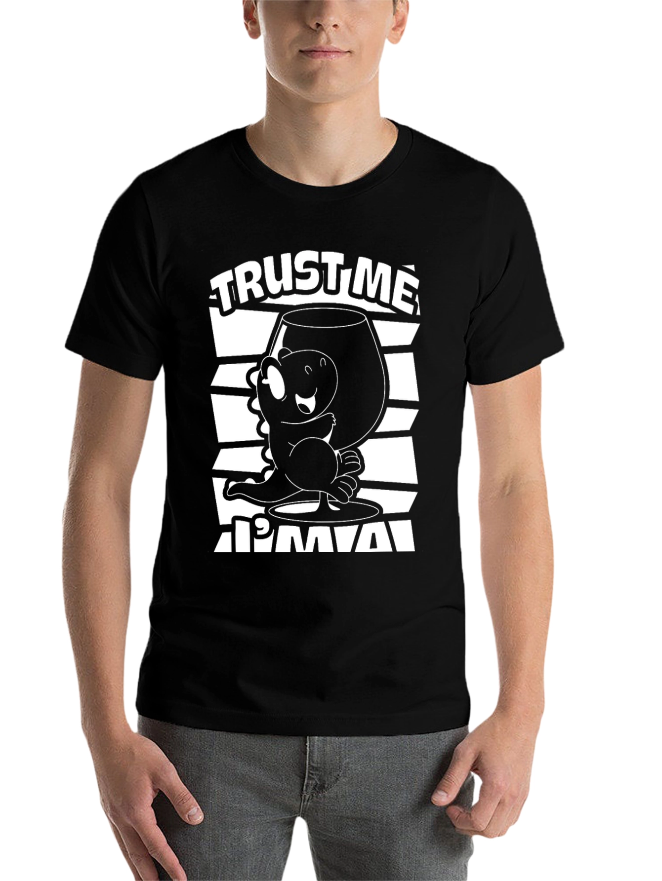 Black Trust Me I'm a Dino T-Shirt view 7