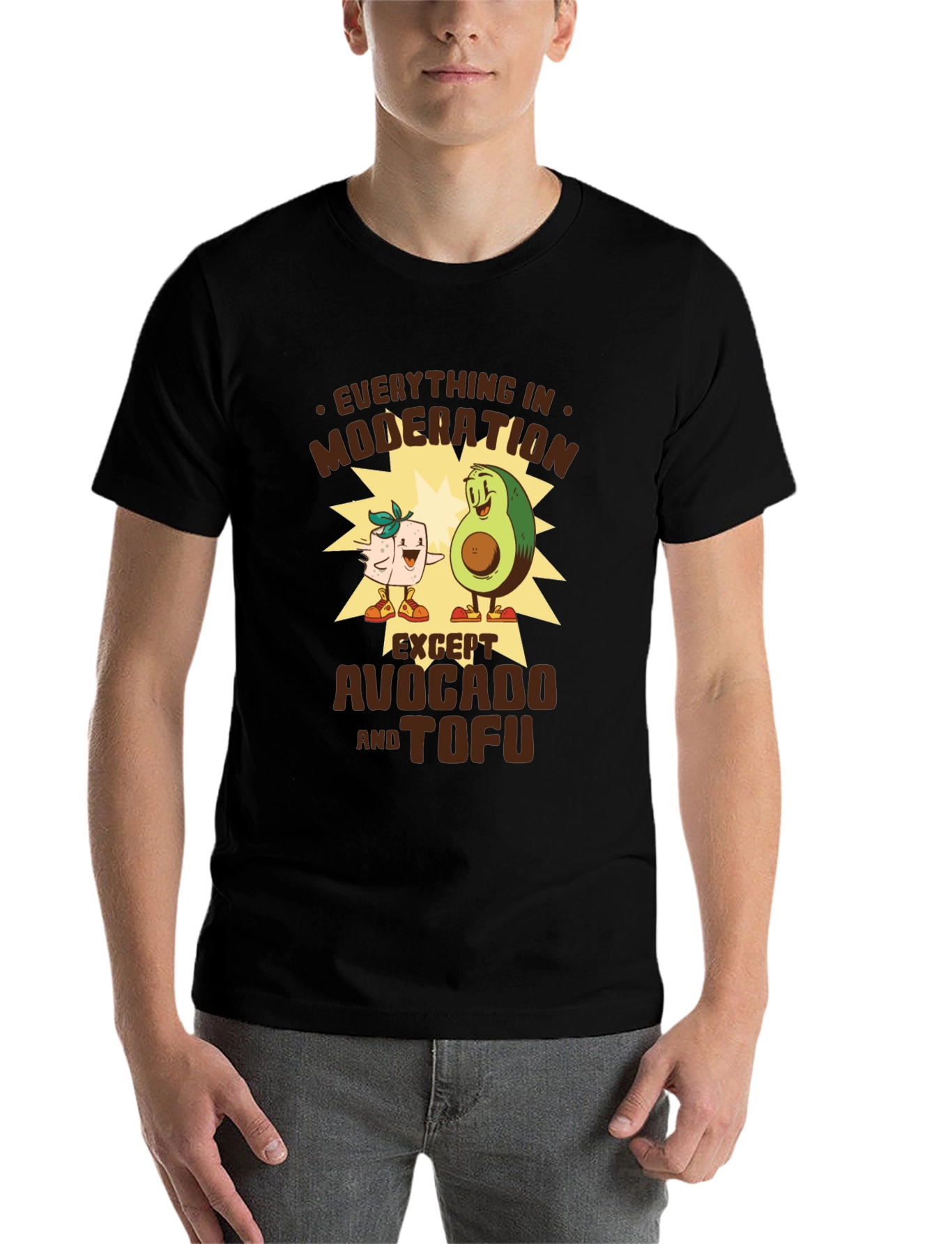 Black Avocado and Tofu Graphic Tee view 7