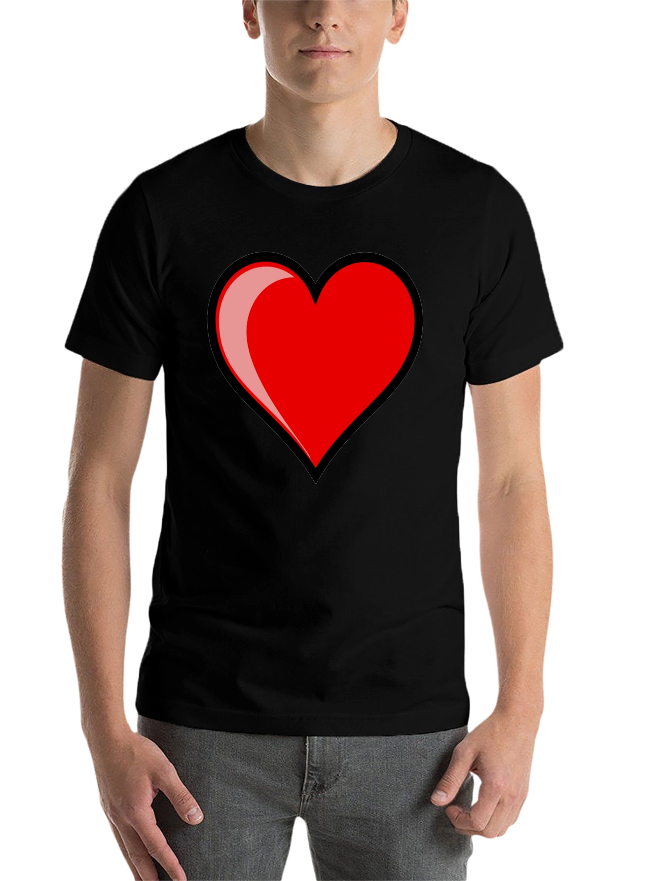 Black Heart Graphic Black T-Shirt view 7