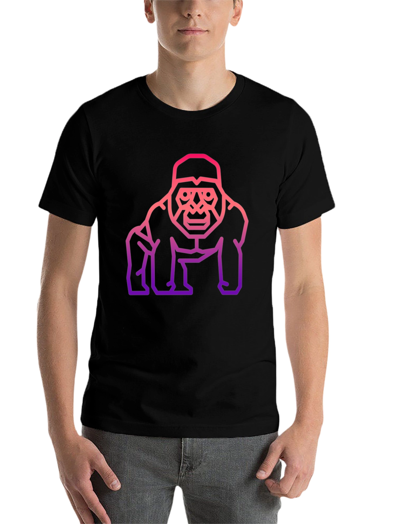 Black Gorilla Graphic Tee - Modern Streetwear view 7
