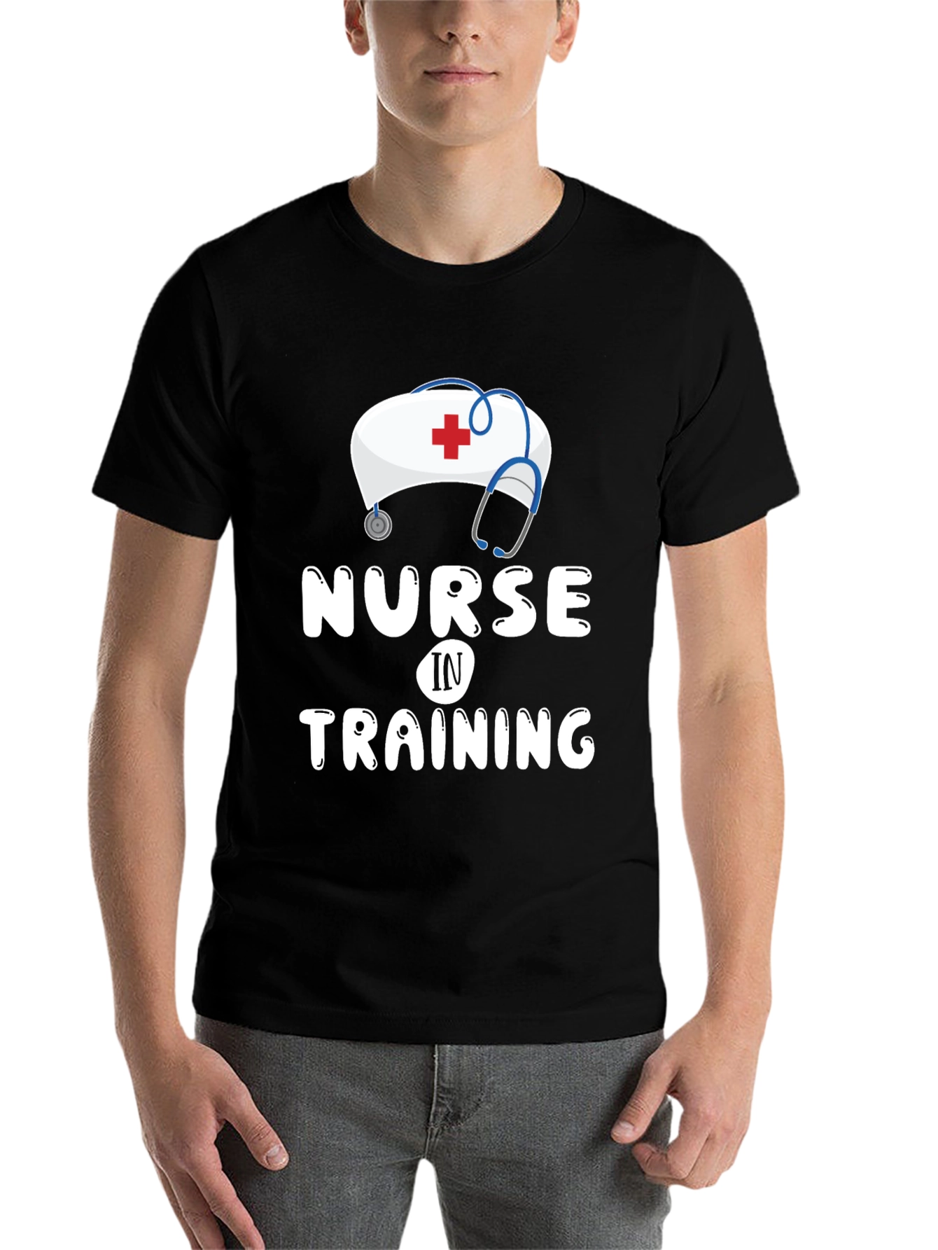 Black Nurse in Training Graphic T-Shirt - Medical Student Tee view 7