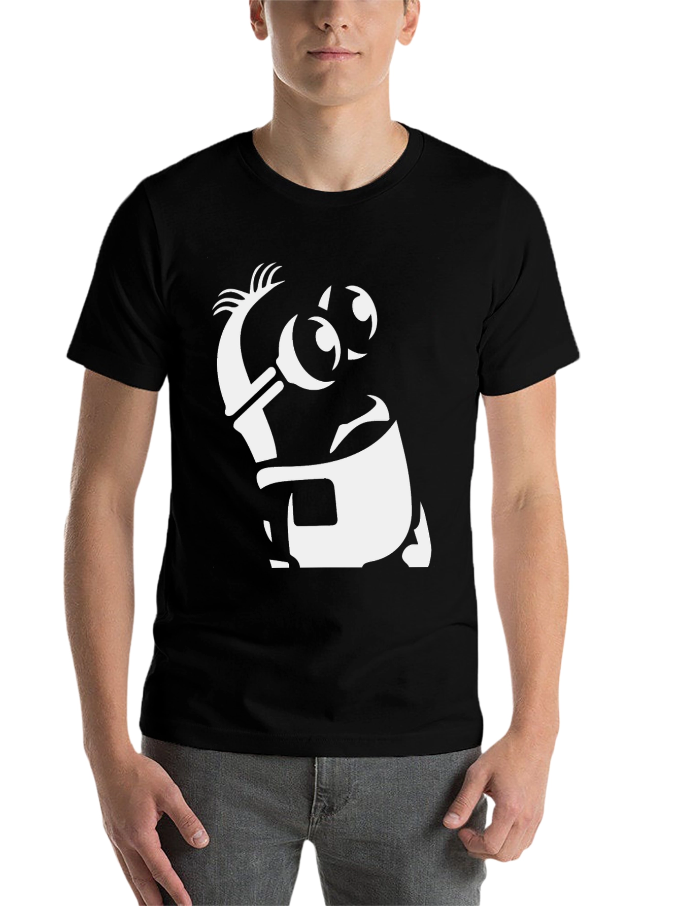 Black Cartoon Graphic T-Shirt view 7