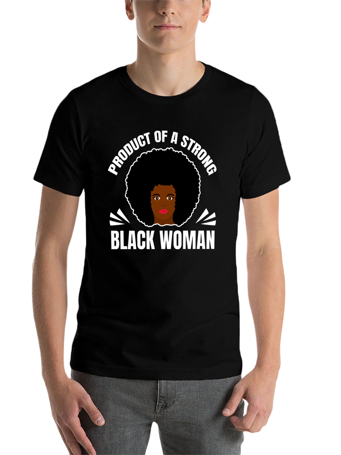 Black Strong Black Woman Graphic T-Shirt view 7