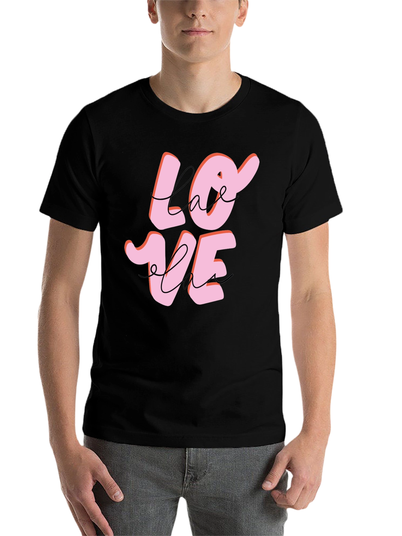 Black Love Graphic Black T-Shirt view 7
