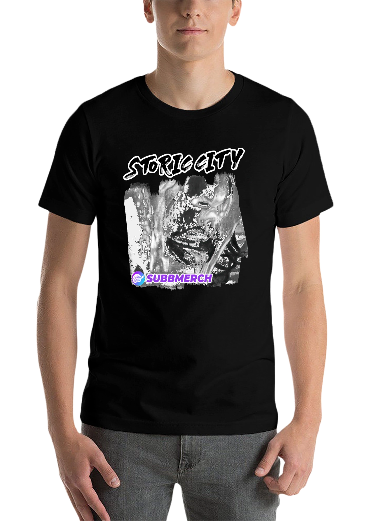 Black Storic City Black T-Shirt view 7