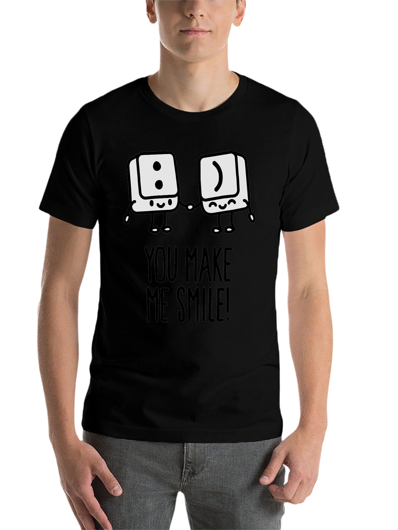Black You Make Me Smile Graphic T-Shirt view 7