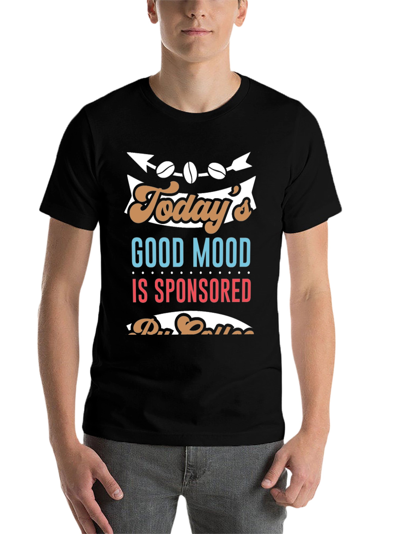 Black Coffee Sponsored Good Mood T-Shirt view 7