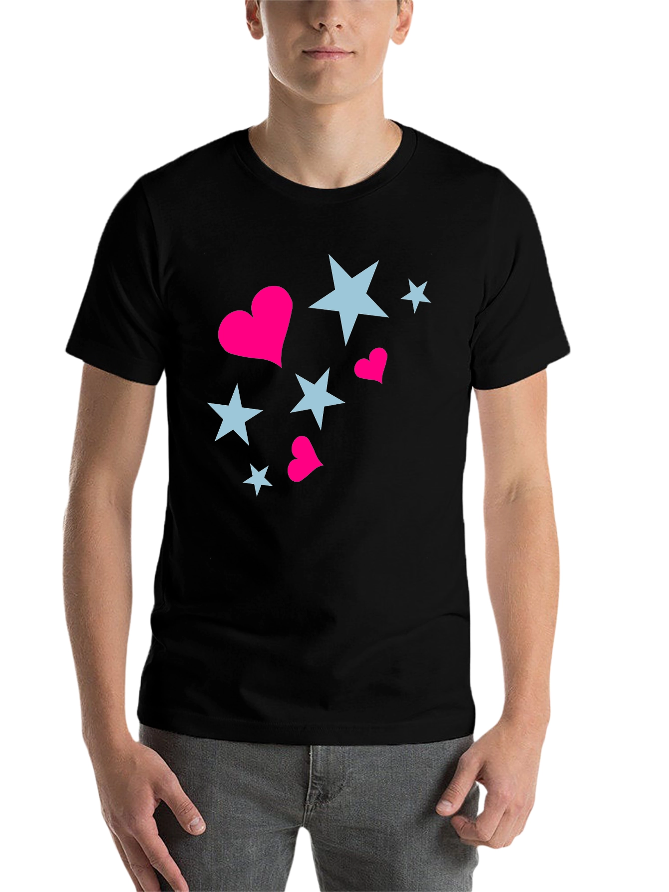 Black Stars & Hearts Black Tee view 7