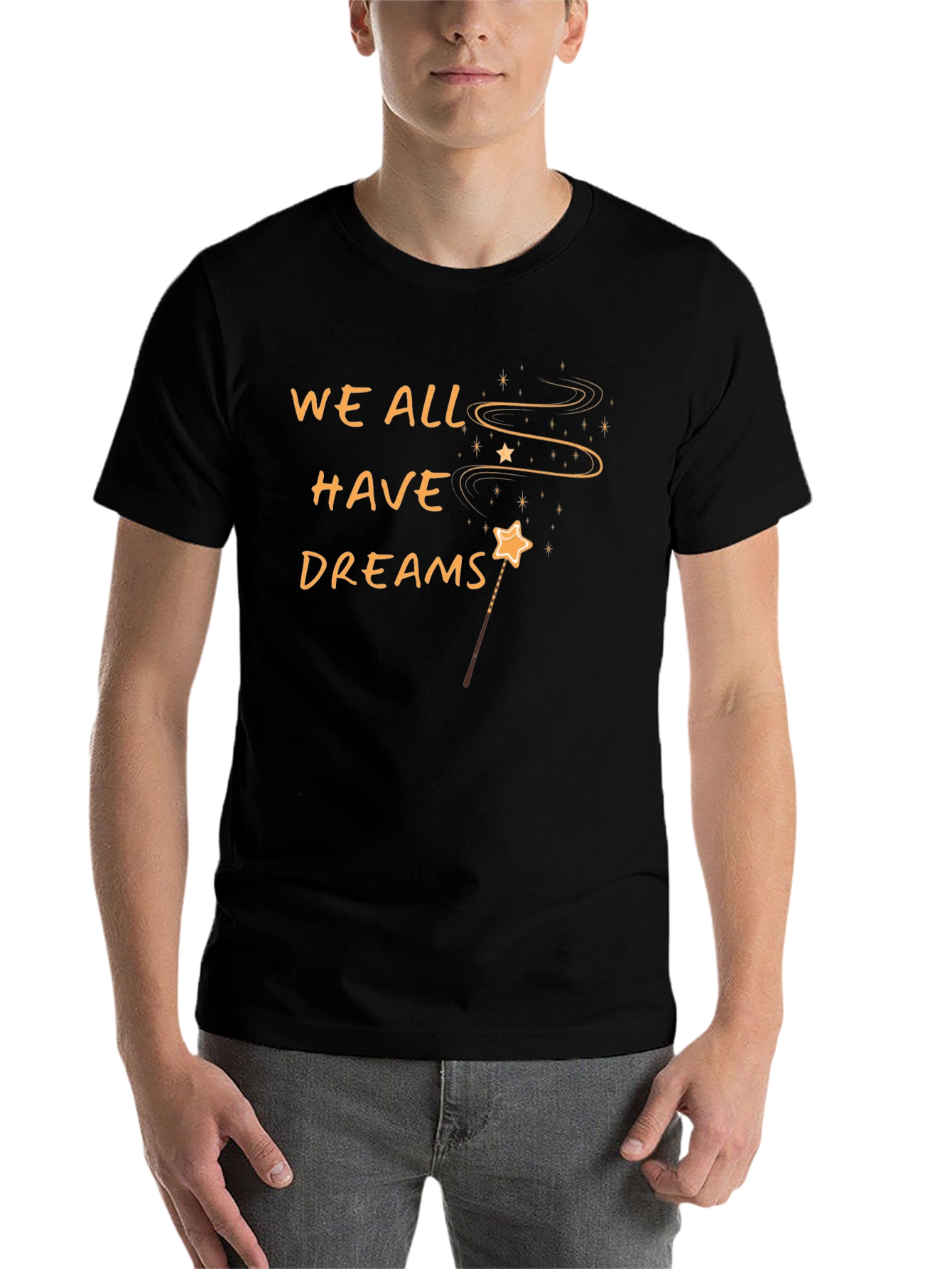 Black Dreamy Black Graphic Tee - We All Have Dreams view 7