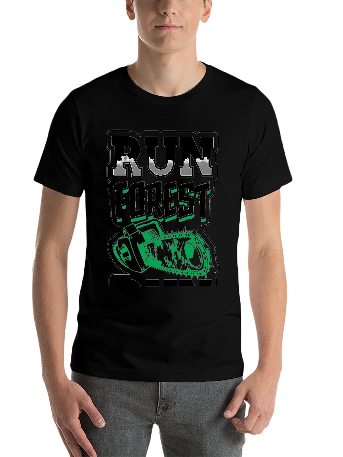Black Run Forest Run Graphic Tee view 7
