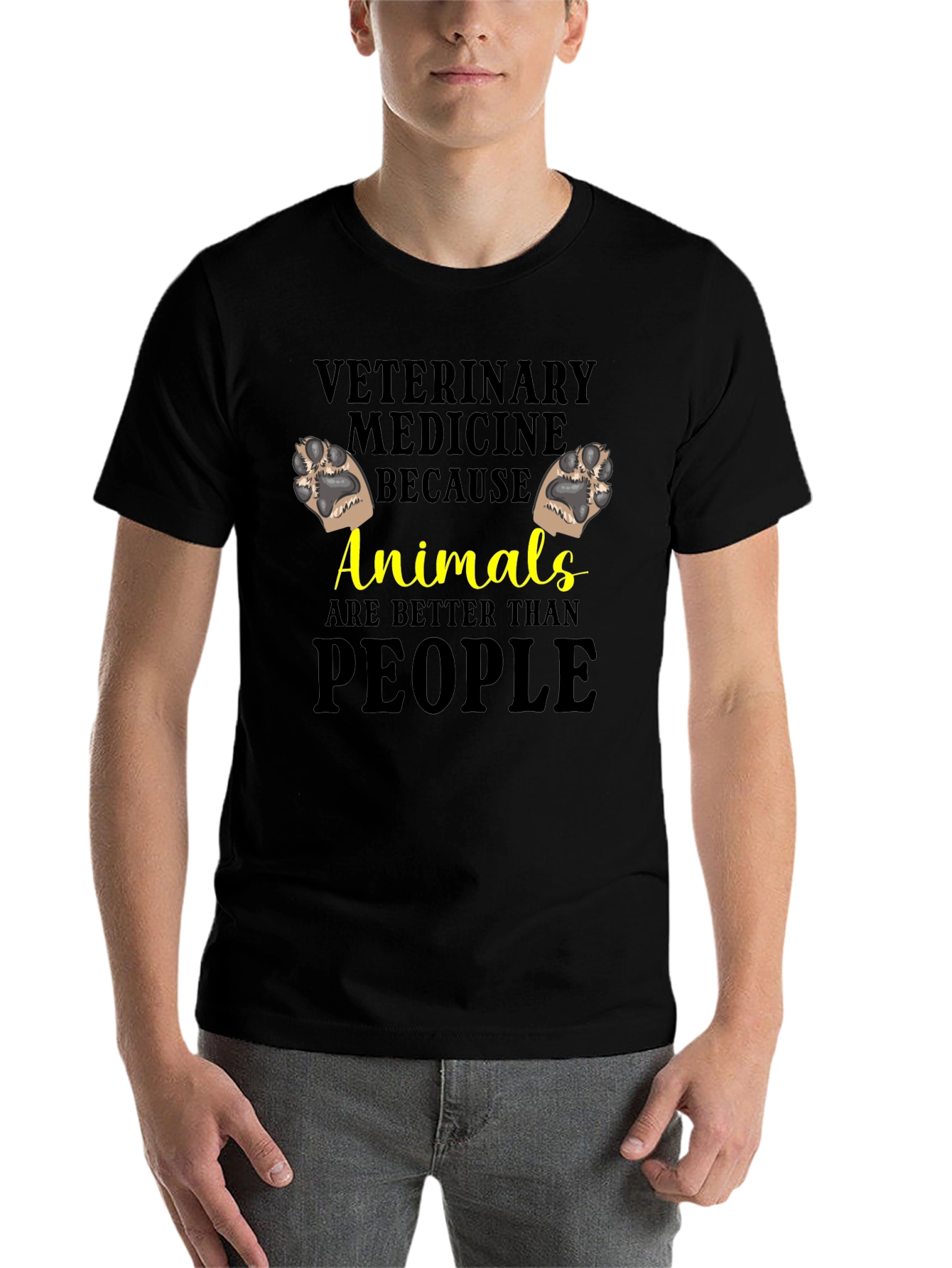 Black Veterinary Medicine Animals Tee view 7
