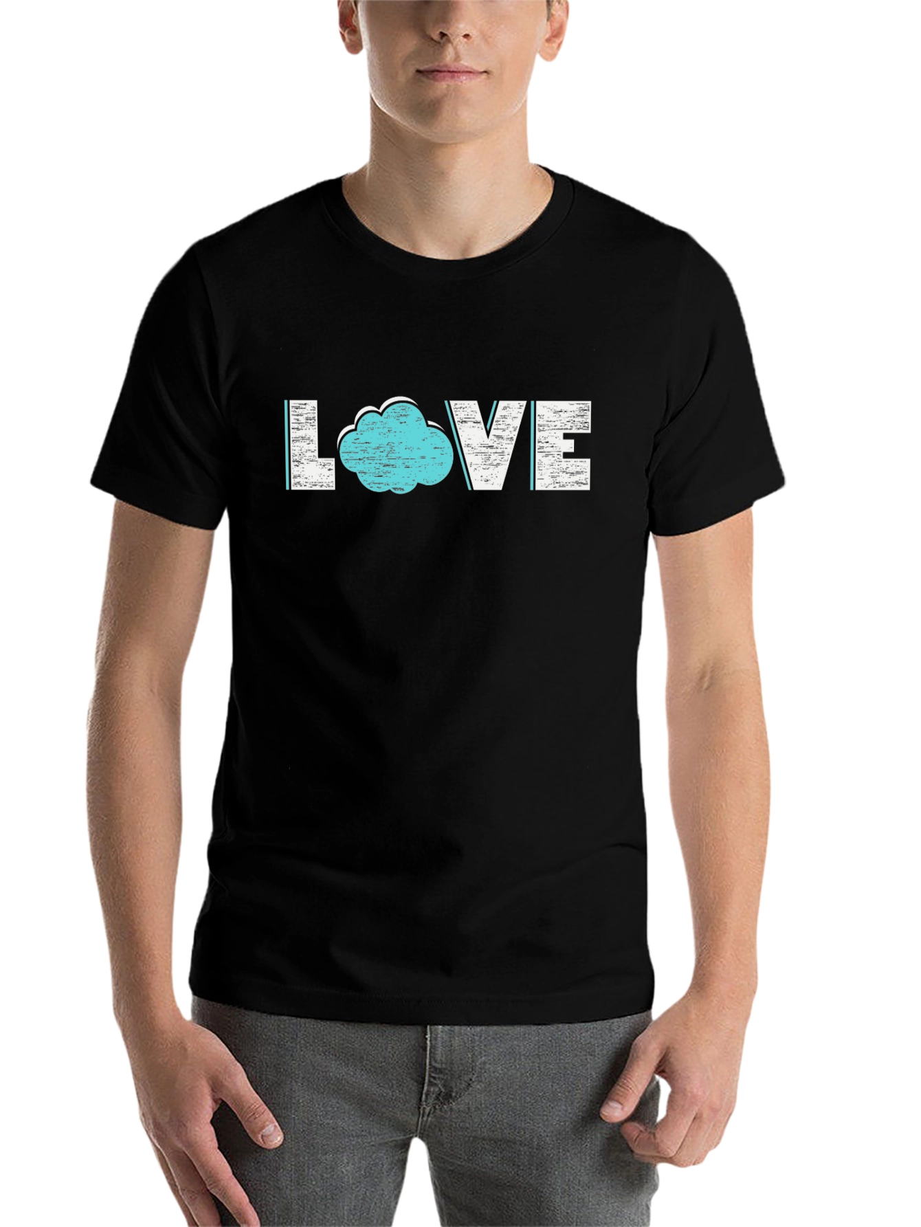 Black Cloud Love T-Shirt - Stylish Graphic Tee view 7