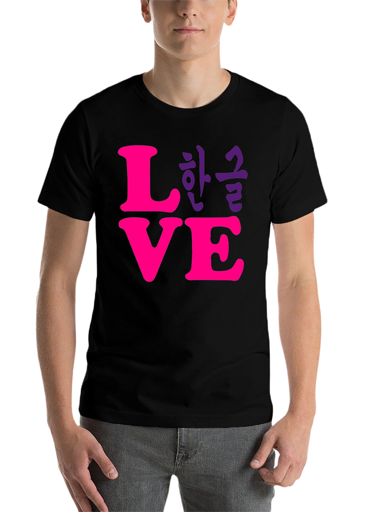 Black Love Korean T-Shirt - Stylish Graphic Tee view 7