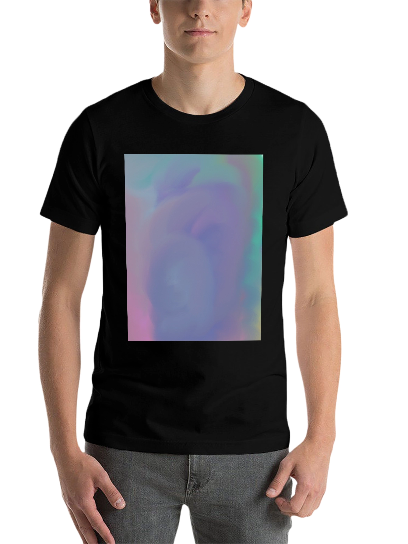 Black Vaporwave Dreamscape Graphic Tee - Soft Cotton Blend view 7