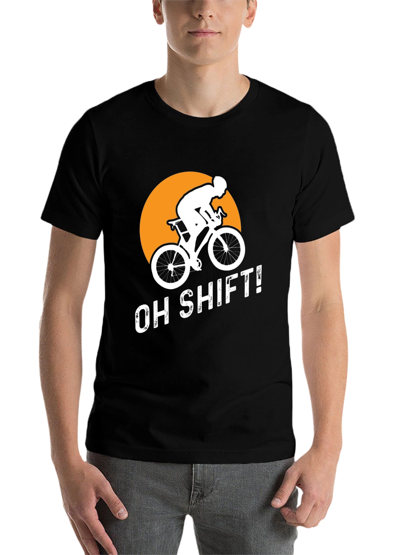 Black Oh Shift! Cyclist Graphic Tee view 7