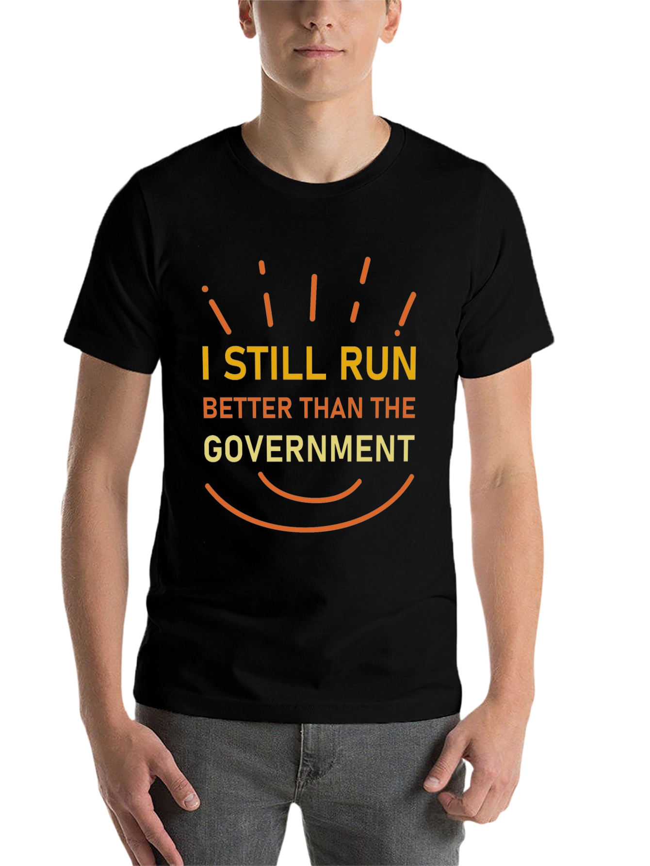 Black Funny 'I Still Run Better' Graphic Tee view 7
