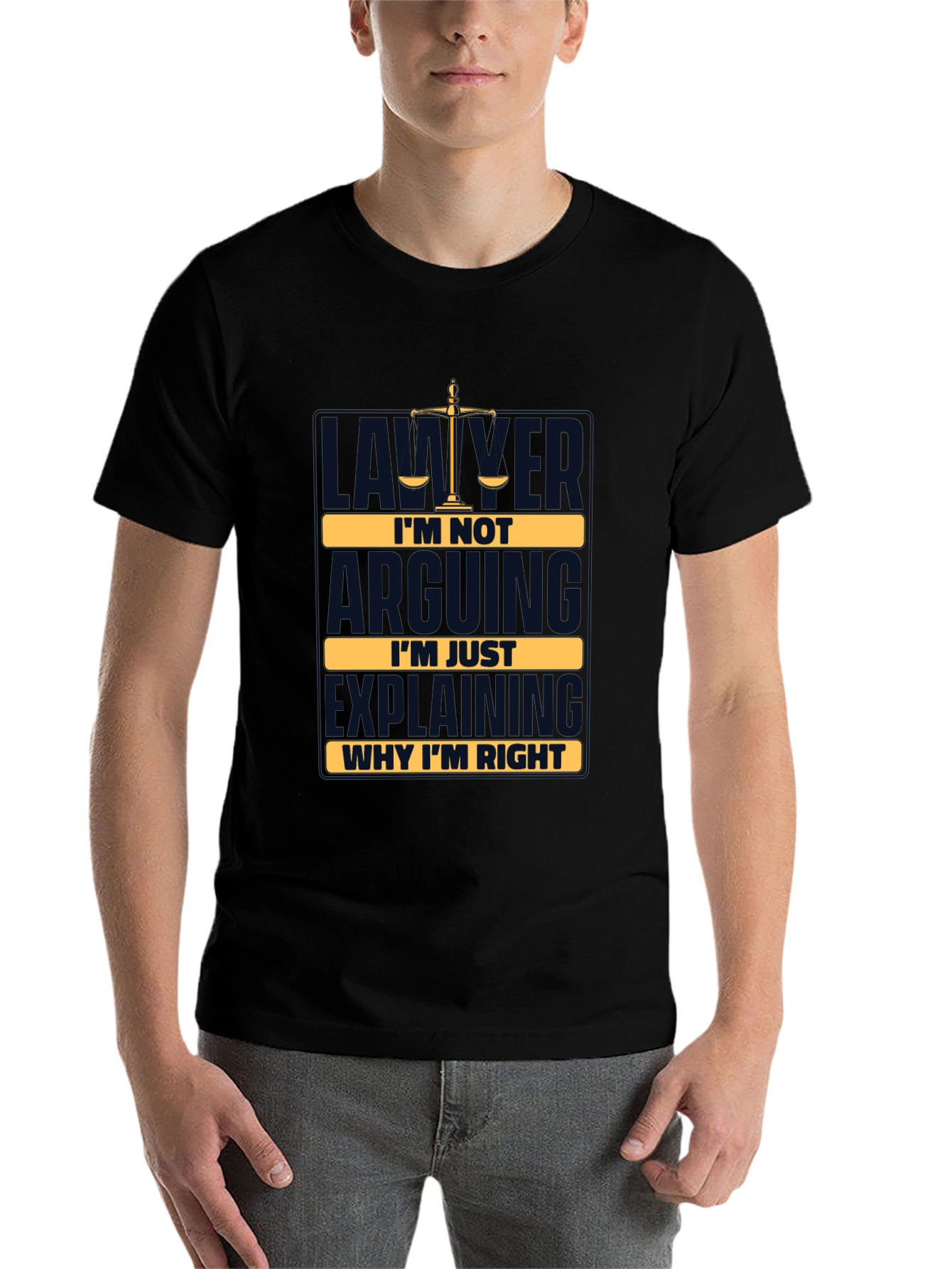 Black Lawyer Humor T-Shirt - I'm Not Arguing, I'm Explaining view 7