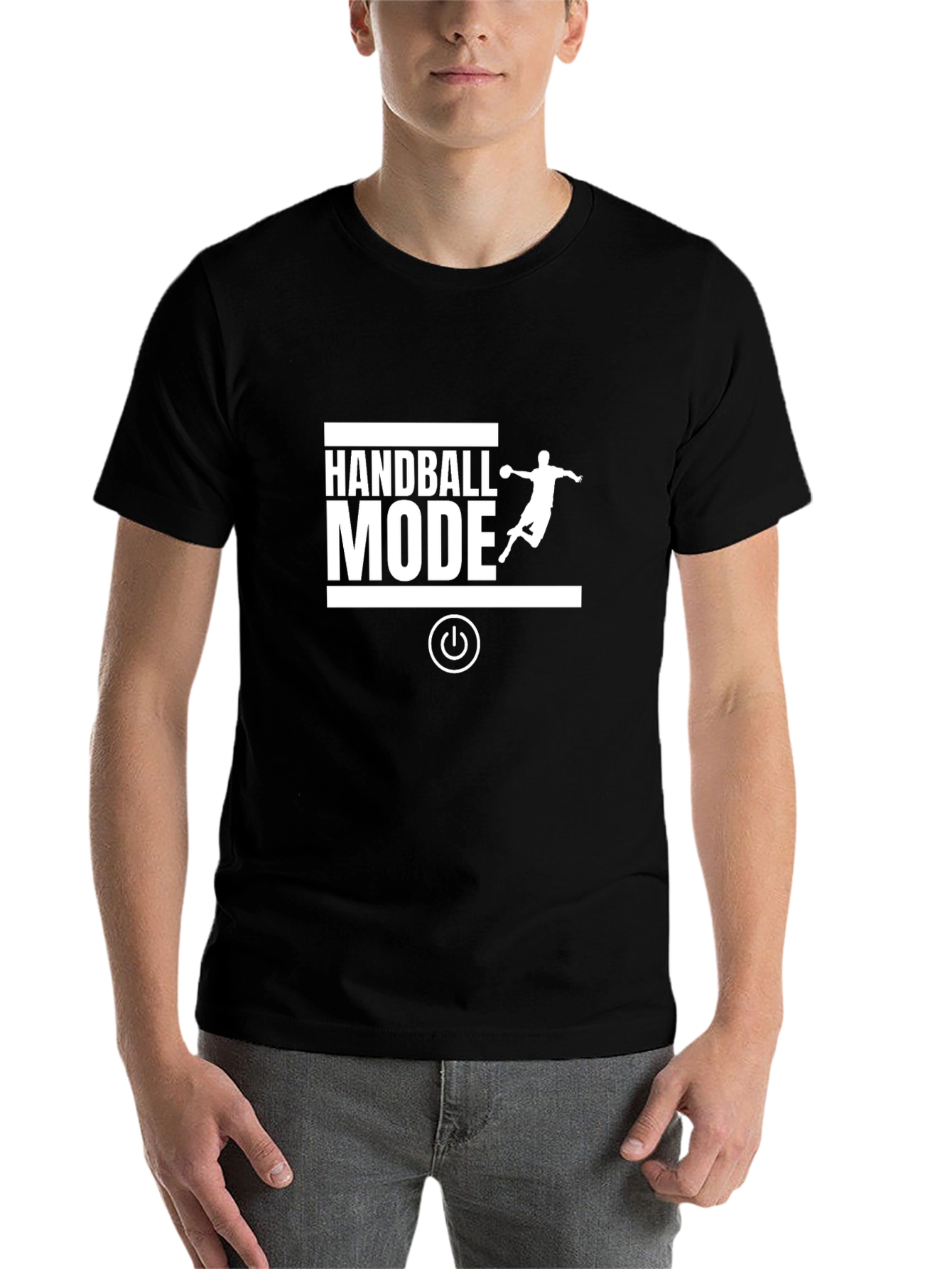 Handball Mode Graphic Tee - Black Cotton T-Shirt - 7