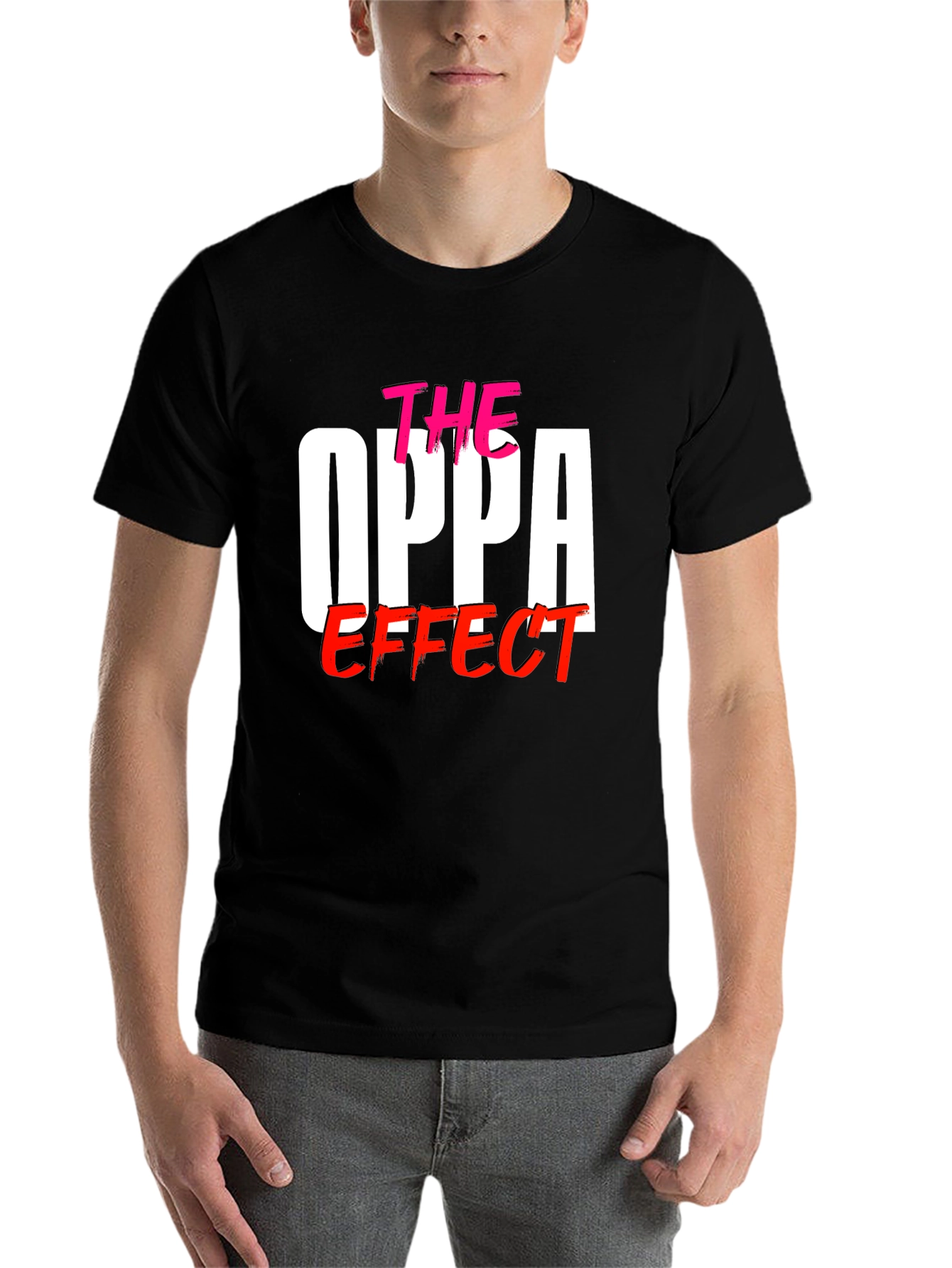 Black The Oppa Effect Graphic T-Shirt view 7