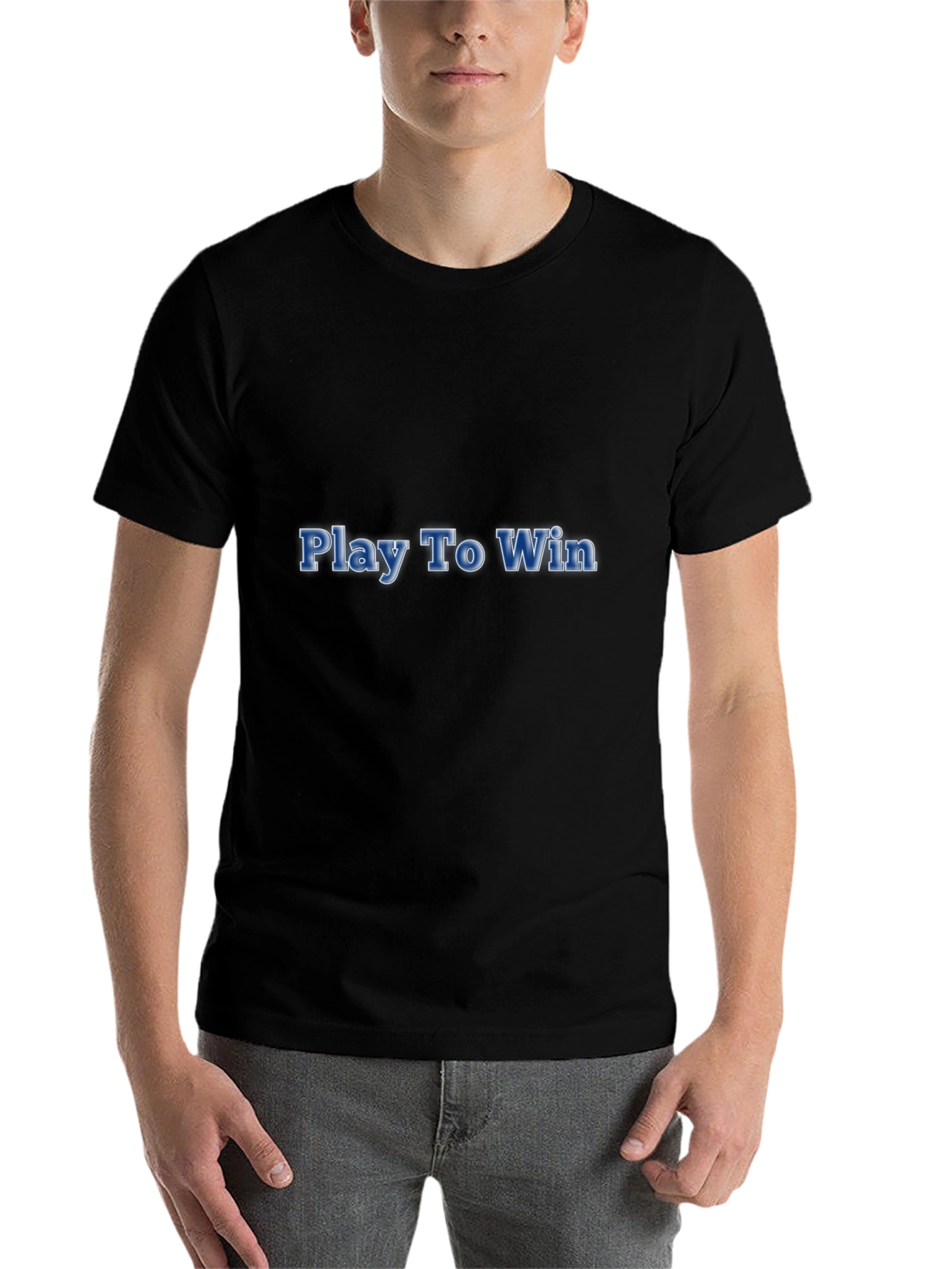 Black Play To Win Black Graphic Tee - Stylish Comfort view 7