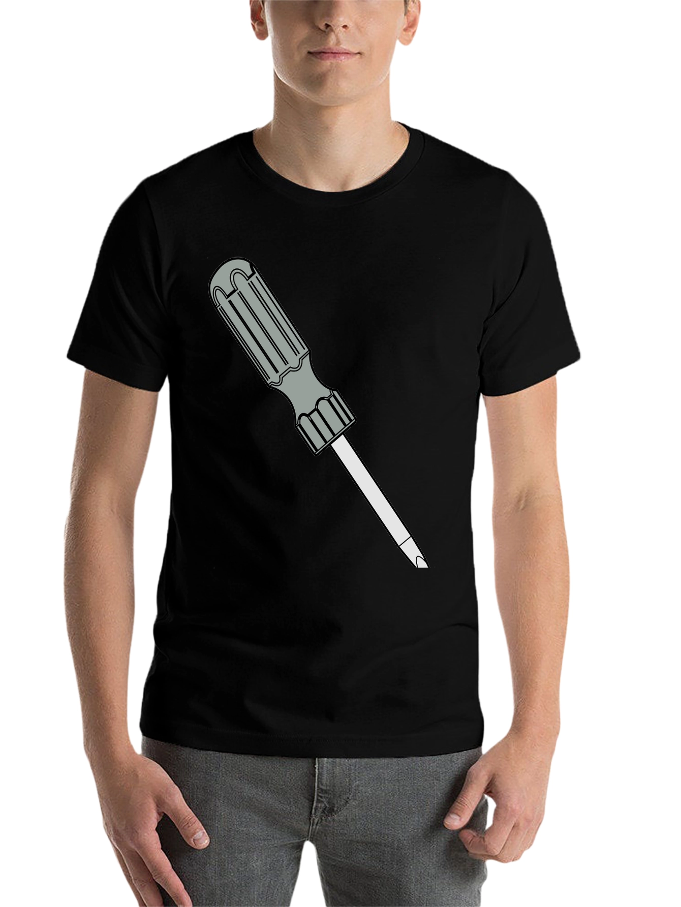Black Screwdriver Graphic Black T-Shirt view 7
