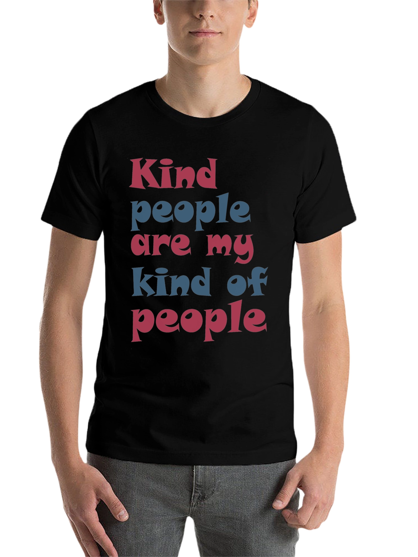 Black Kind People T-Shirt - Stylish Graphic Tee view 7