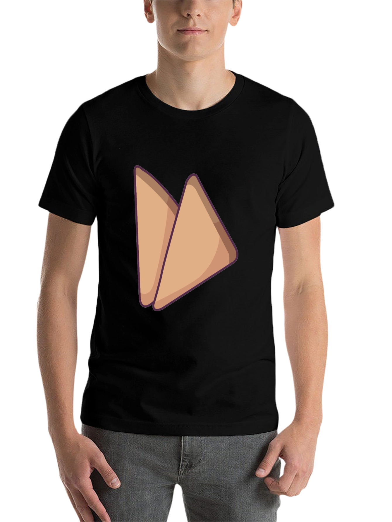 Black Sandwich Graphic Tee - Casual Black T-Shirt view 7