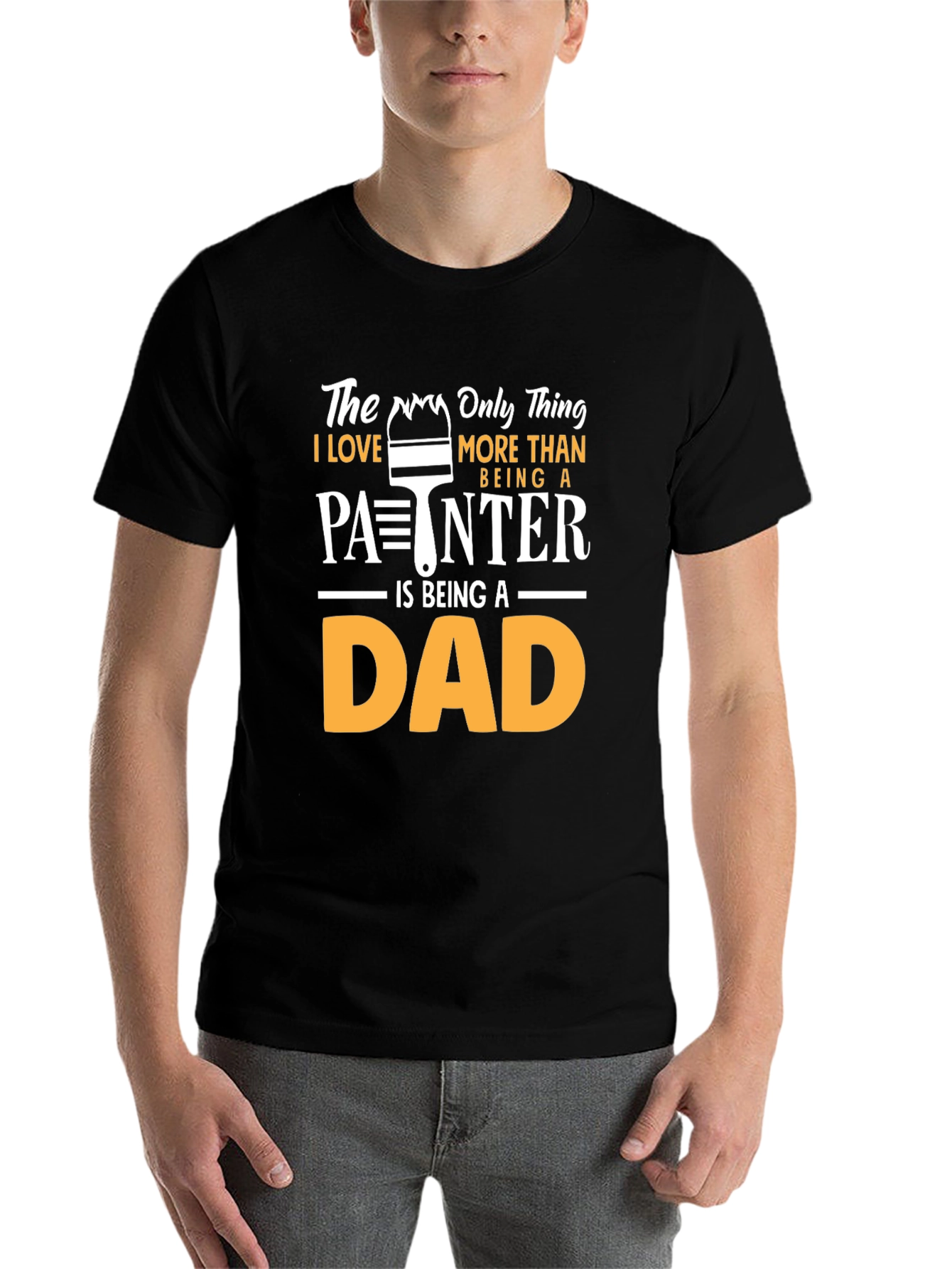 Black Painter Dad T-Shirt - Gift for Father's Day view 7