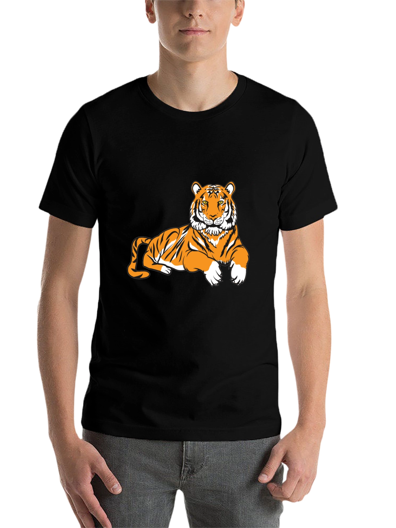 Black Tiger Graphic Tee - Black Short Sleeve T-Shirt view 7