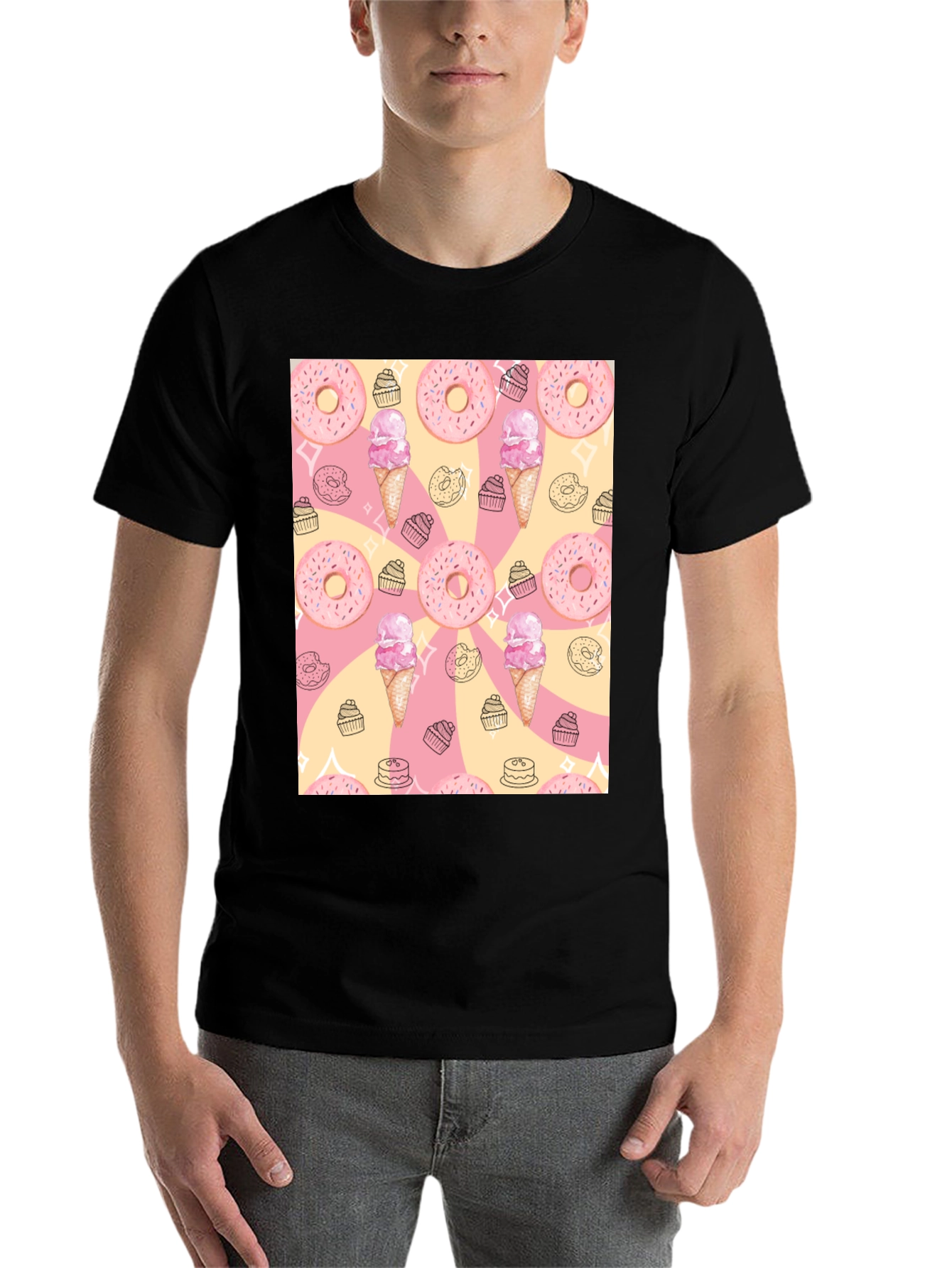 Sweet Treats T-Shirt - Donut & Ice Cream Design - 7