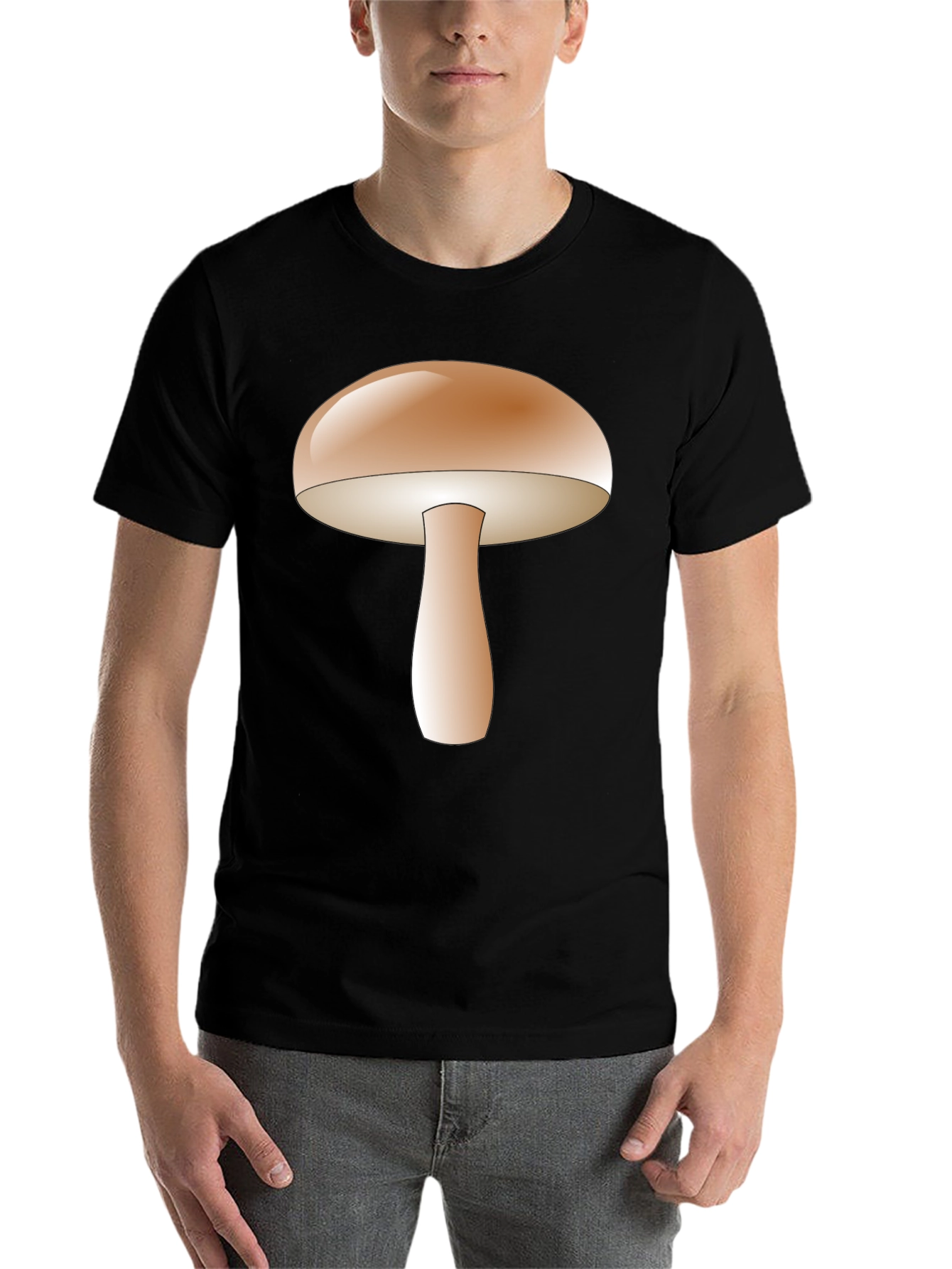 Black Mushroom Graphic Tee - Unique Design view 7