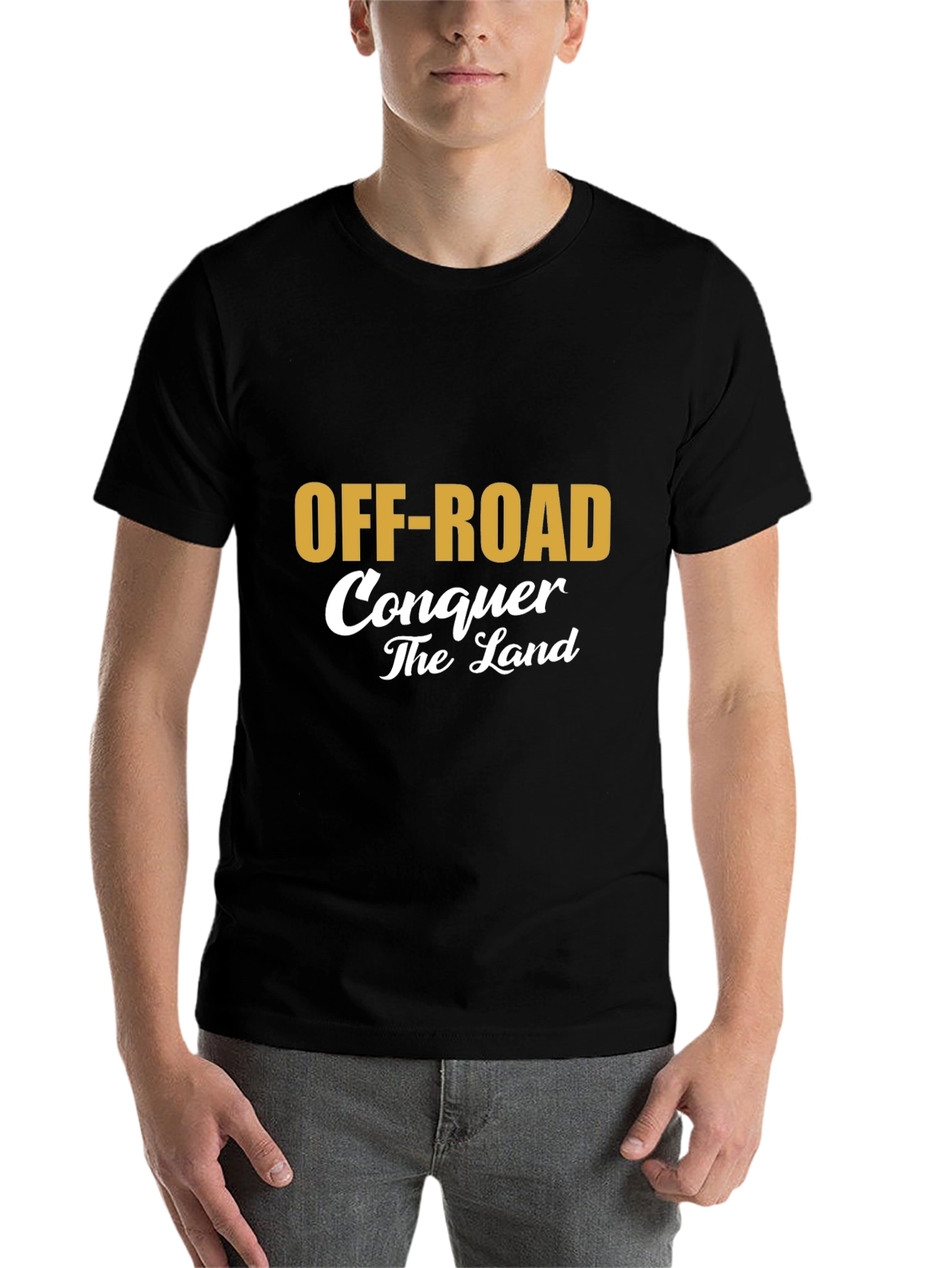 Black Off-Road Conquer the Land Black T-Shirt view 7