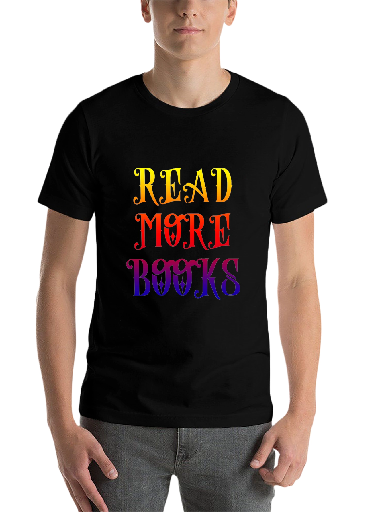 Black Read More Books Graphic Tee - Stylish Cotton T-Shirt view 7