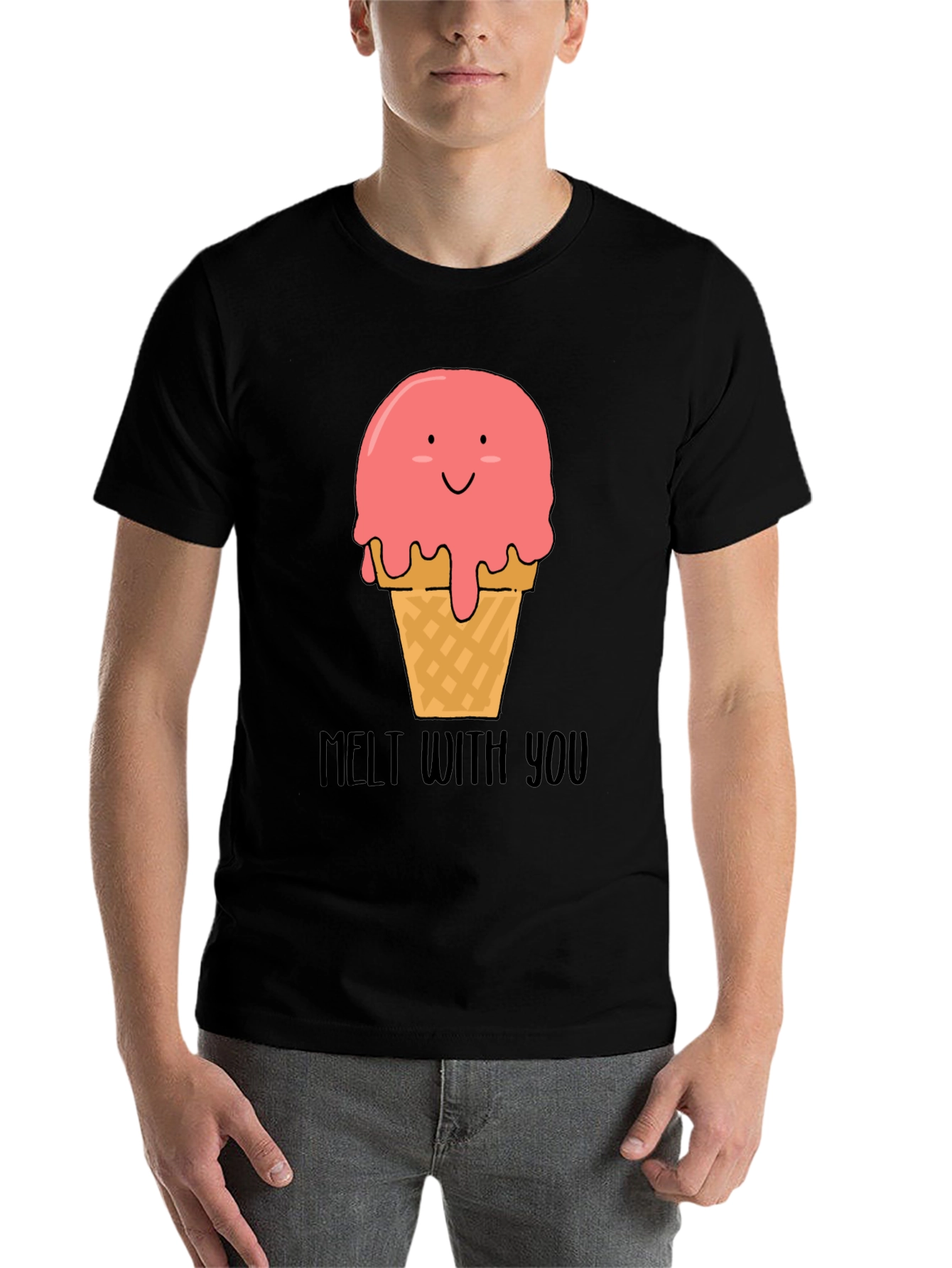 Black Melt With You Ice Cream Graphic Tee view 7