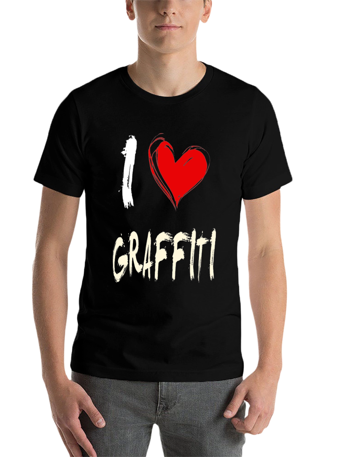 Black I Love Graffiti Black T-Shirt view 7