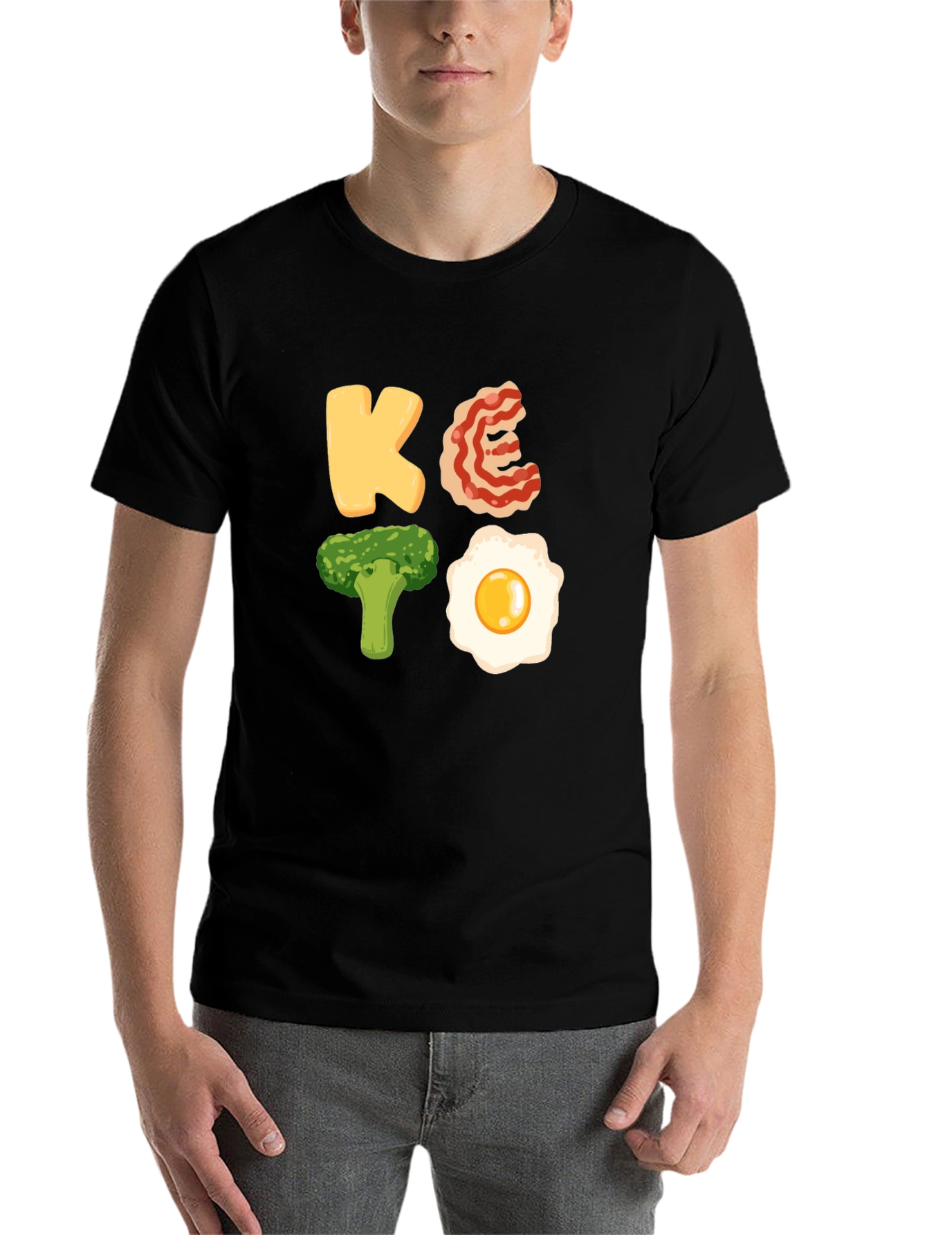 Black Keto Diet T-Shirt: Funny Food Lover Tee view 7