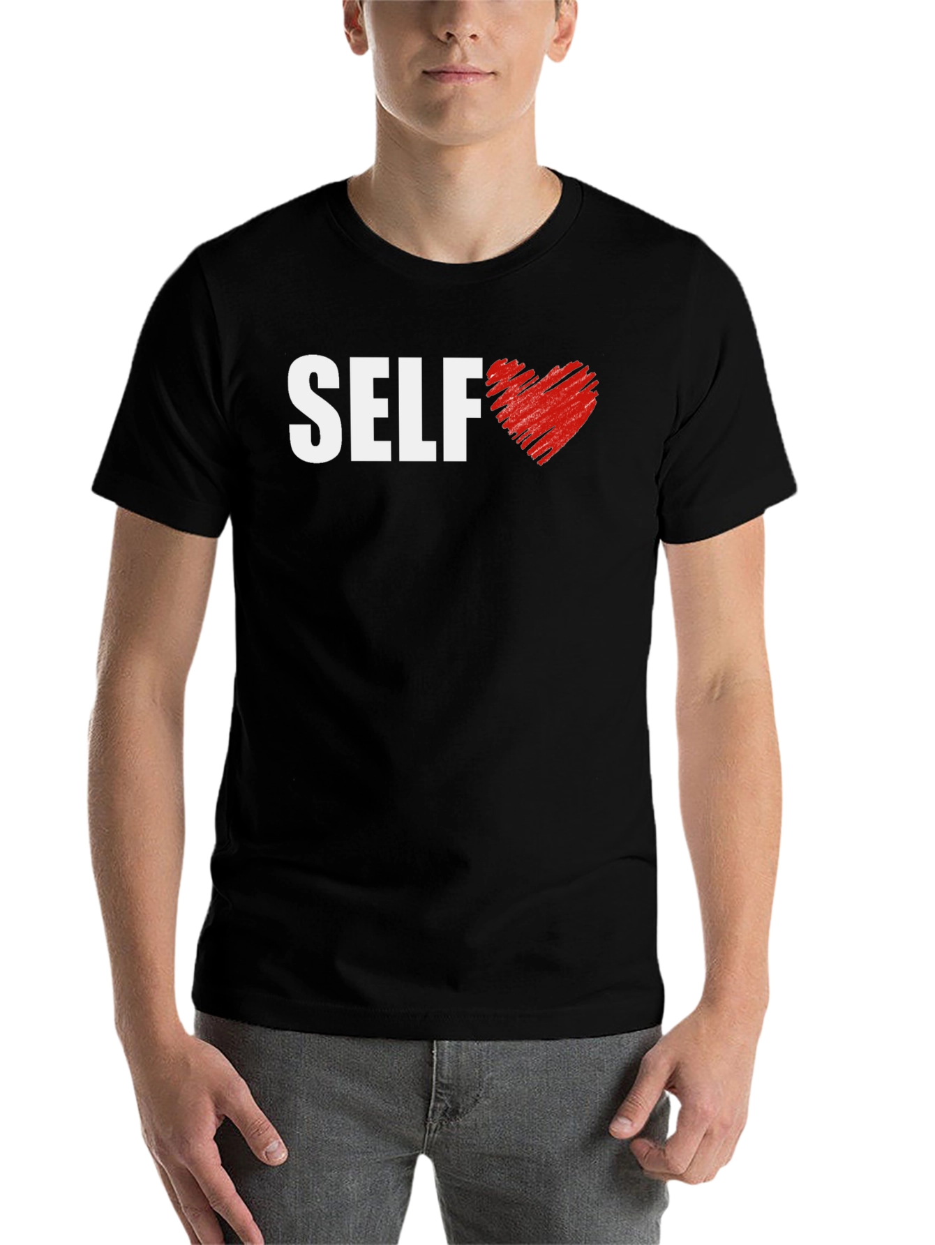 Black Self Love Graphic T-Shirt - Black view 7