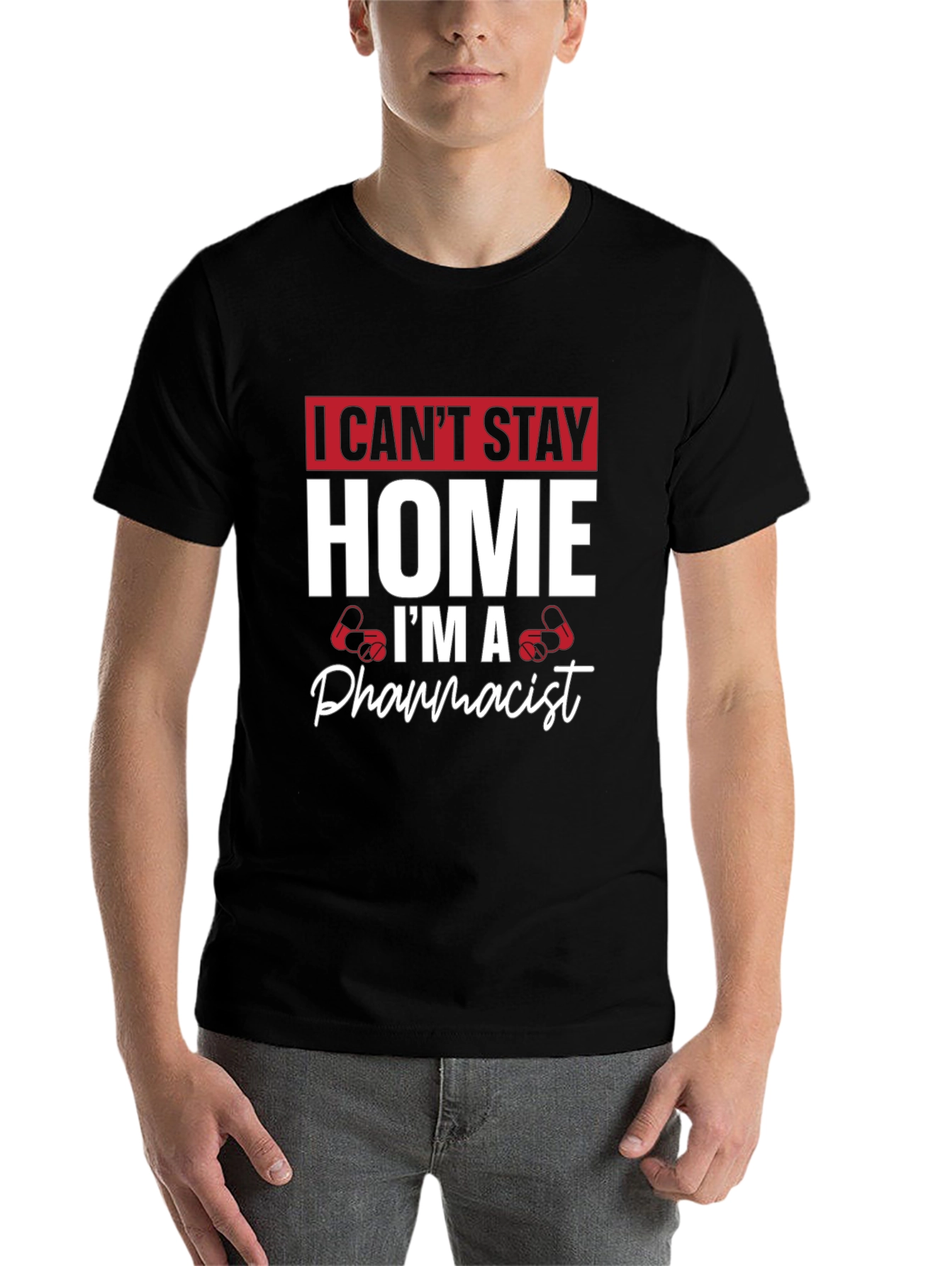 Black Pharmacist T-Shirt - I Can't Stay Home view 7