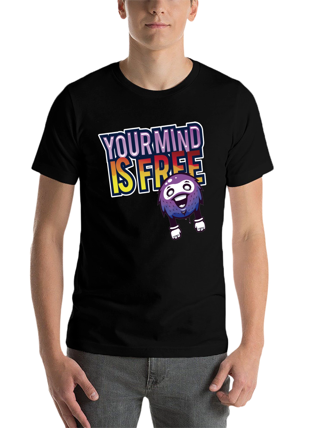 Black Your Mind Is Free Graphic Tee view 7