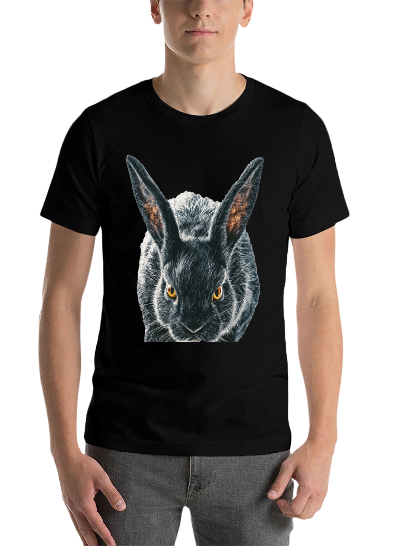 Black Black Rabbit Graphic T-Shirt - Men's Crew Neck view 7