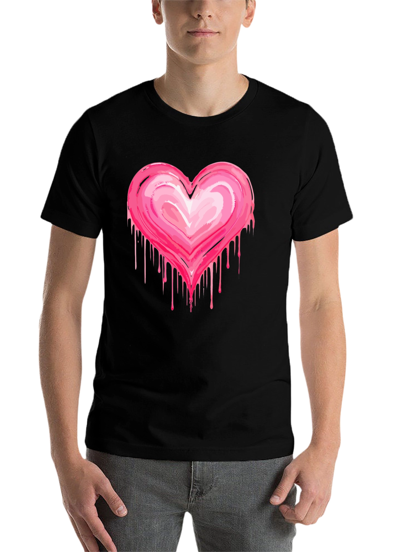 Heart Drip Tee - Bold Black T-Shirt - 7