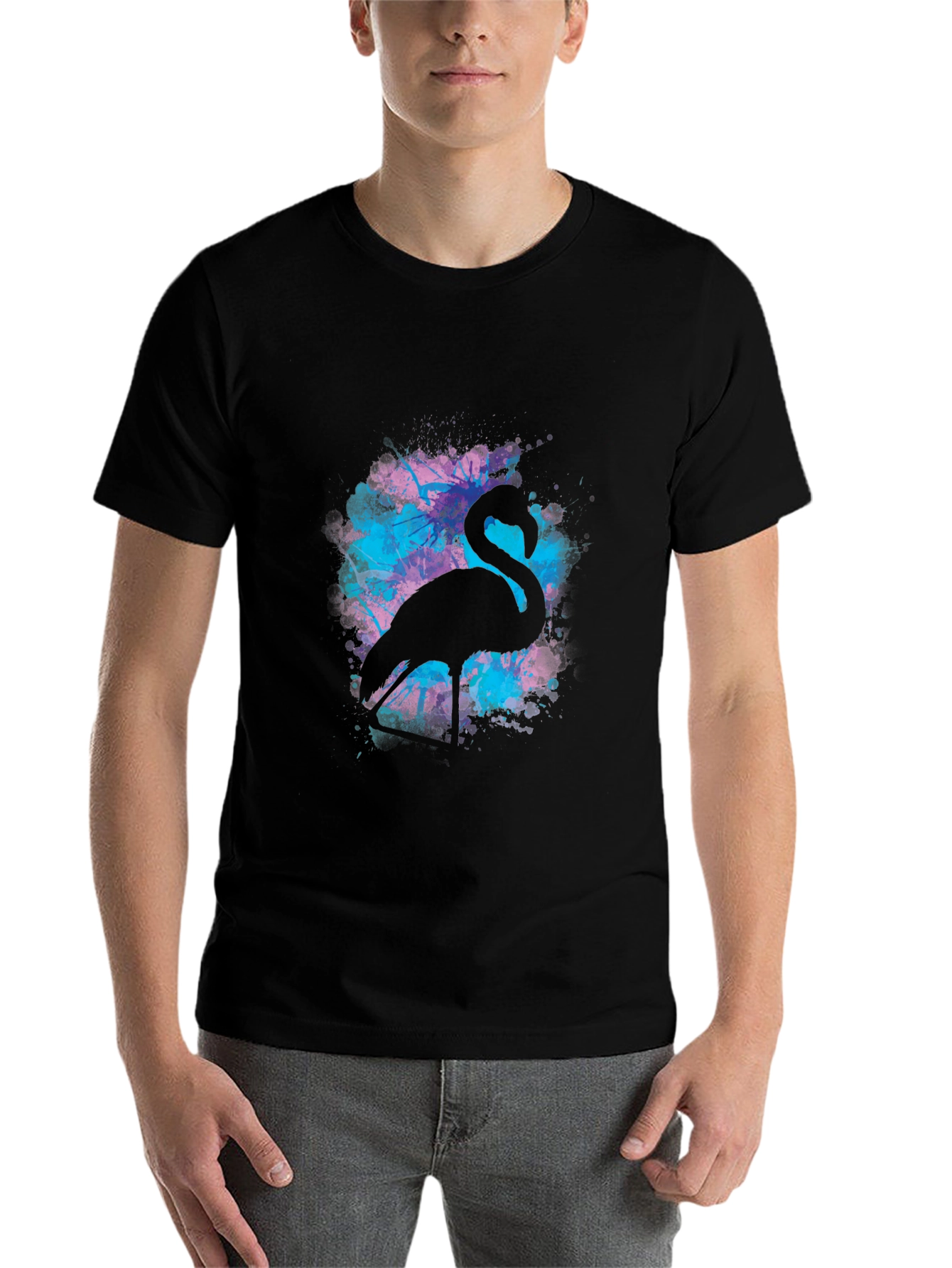 Flamingo Silhouette Graphic T-Shirt - 7