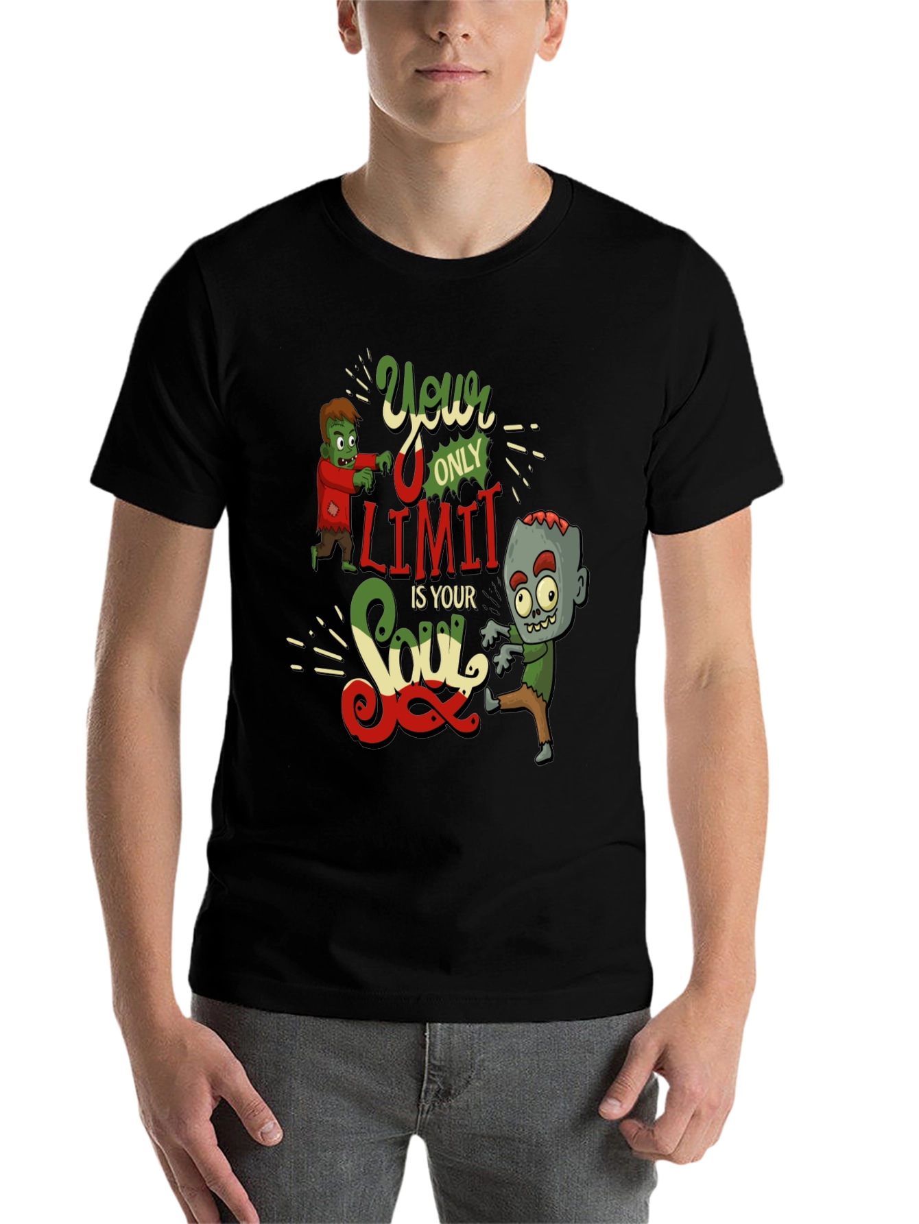 Black Zombie Soul Graphic Tee - Unleash Your Inner Undead! view 7