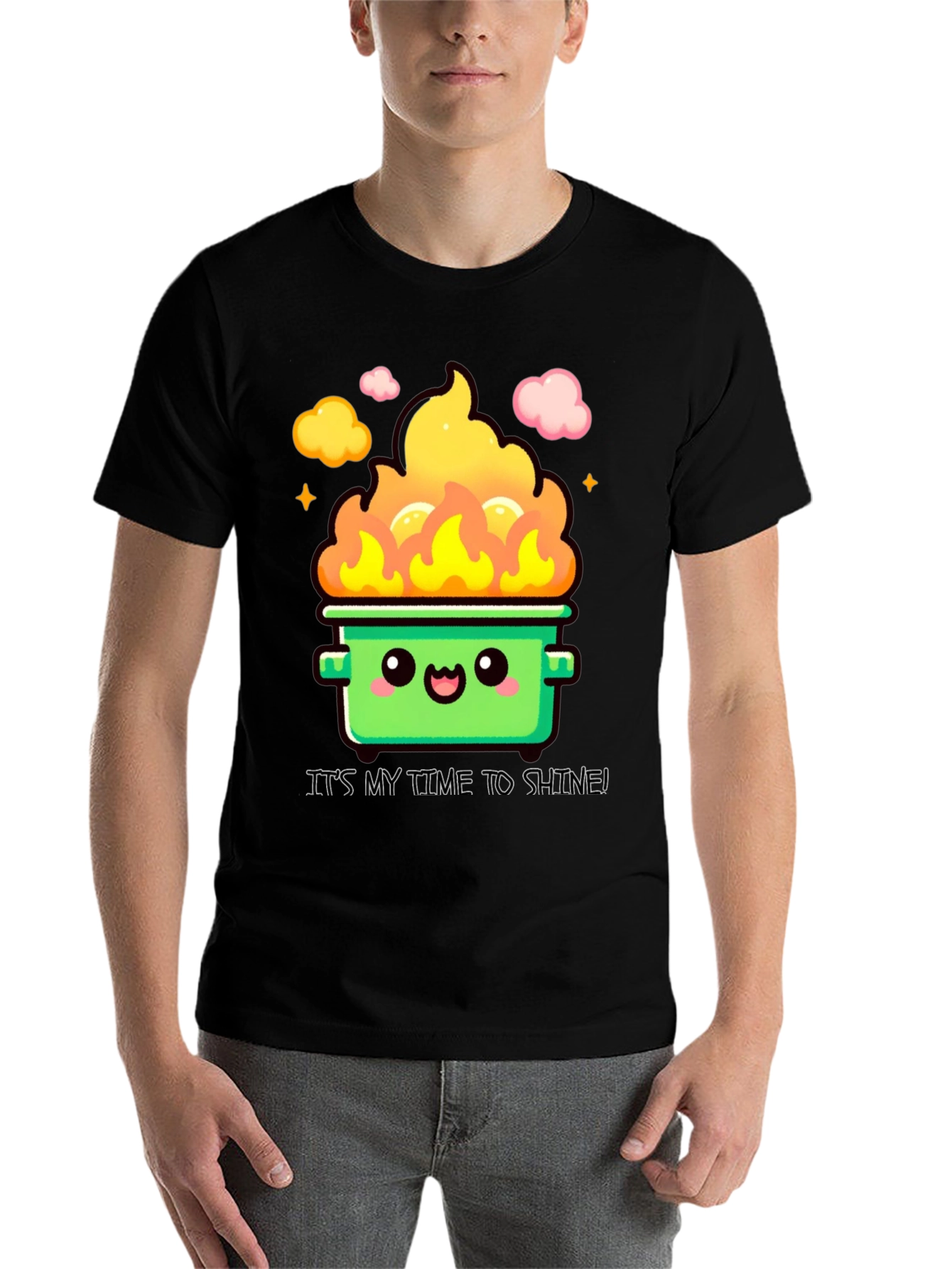 Black Dumpster Fire Time to Shine T-Shirt view 7