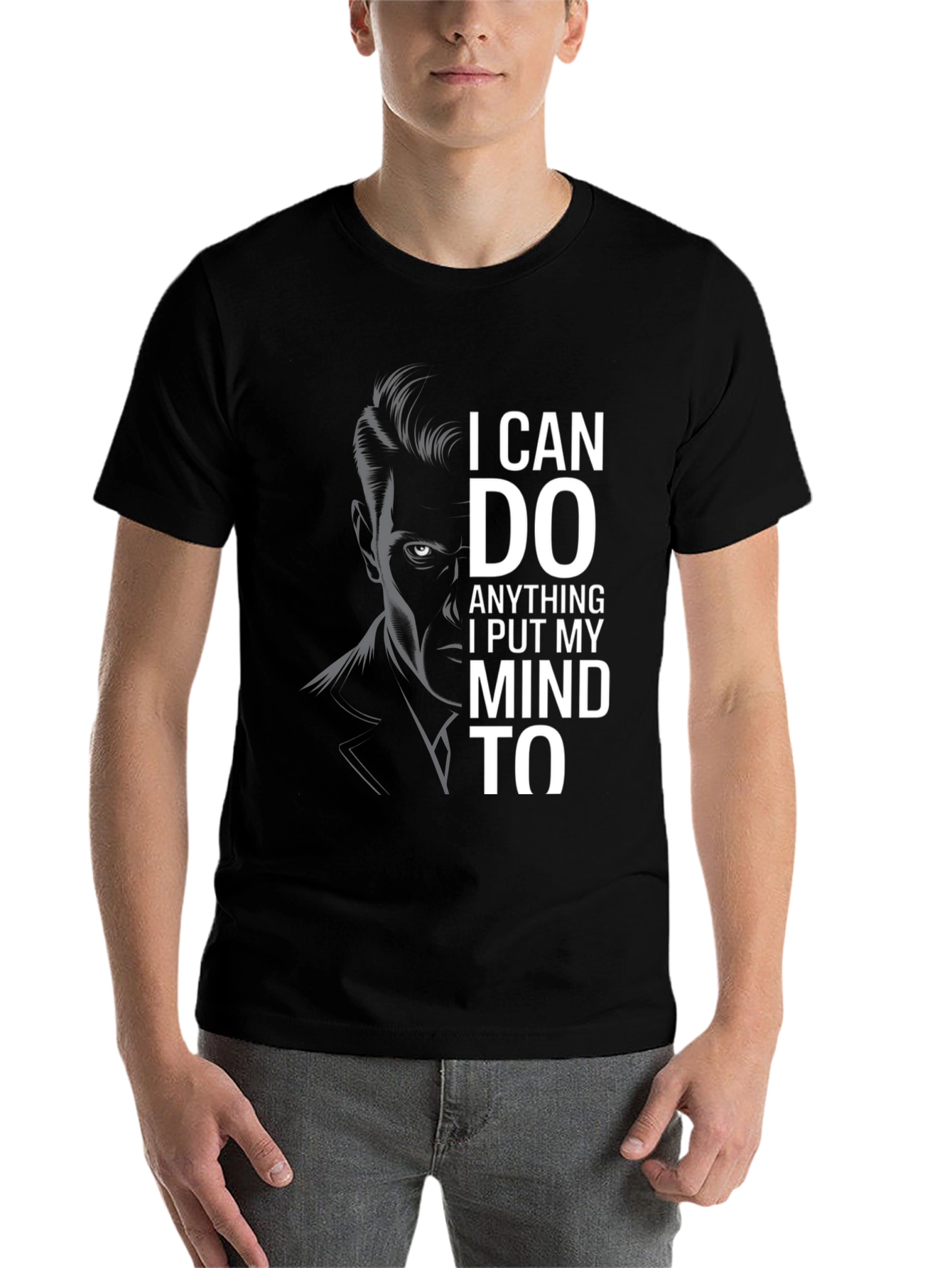 Black I Can Do Anything T-Shirt - Black Graphic Tee view 7