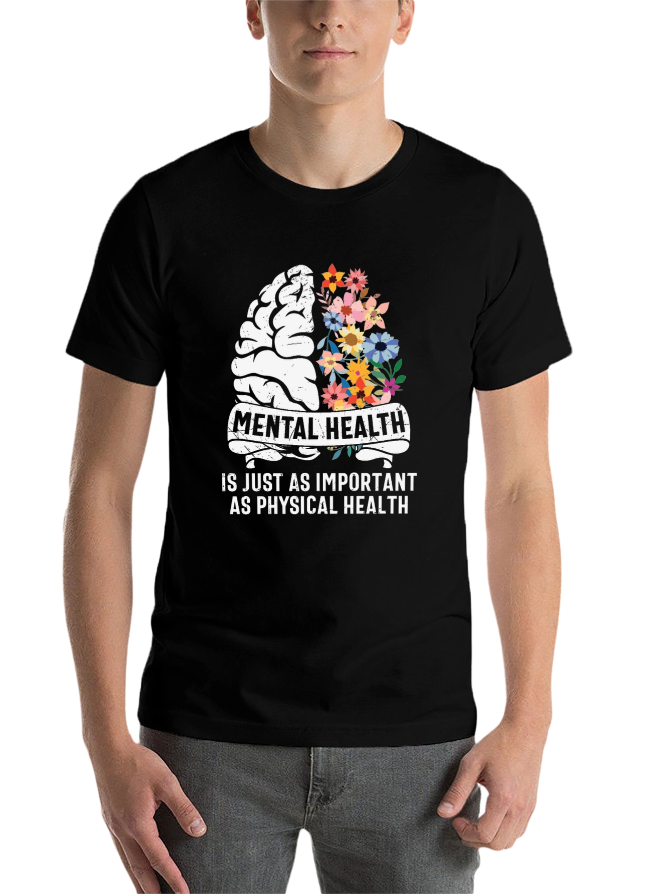 Black Mental Health Awareness Graphic Tee view 7
