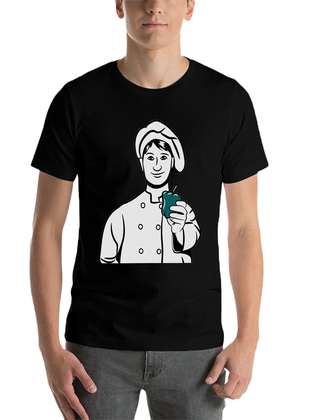 Black Chef Pepper Graphic T-Shirt view 7