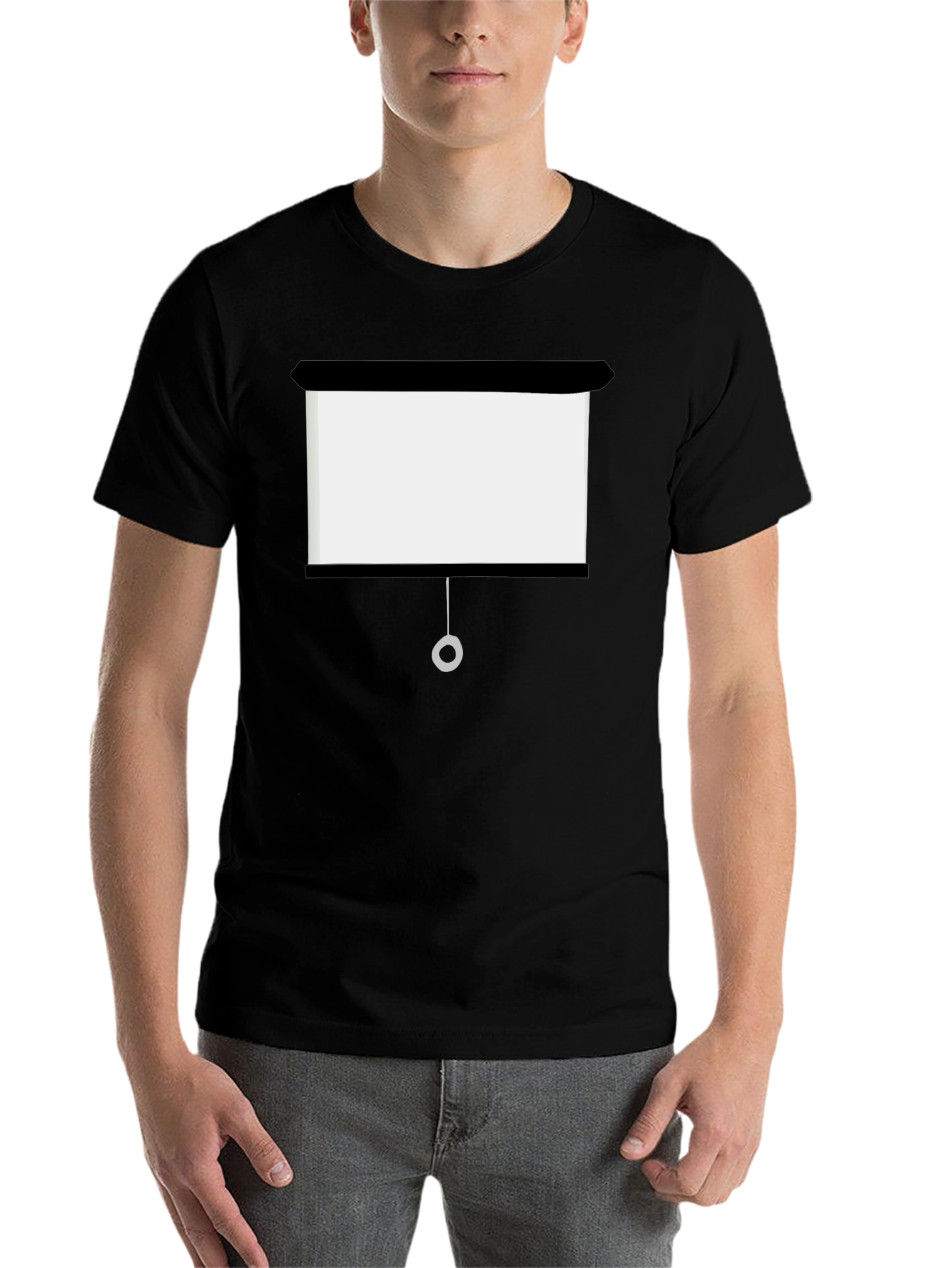 Black Projector Screen Funny T-Shirt view 7