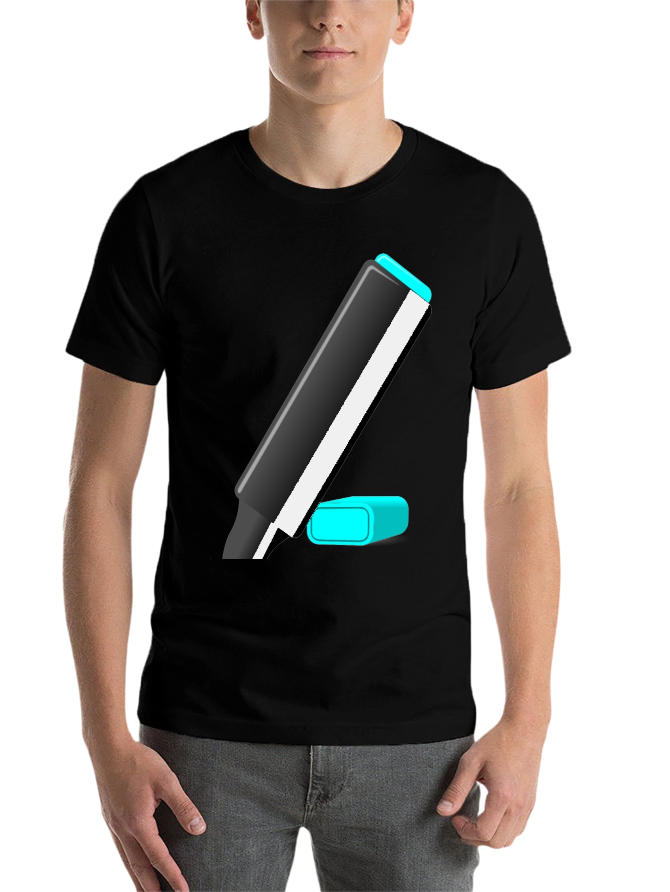 Black Marker Graphic Tee - Casual Style view 7